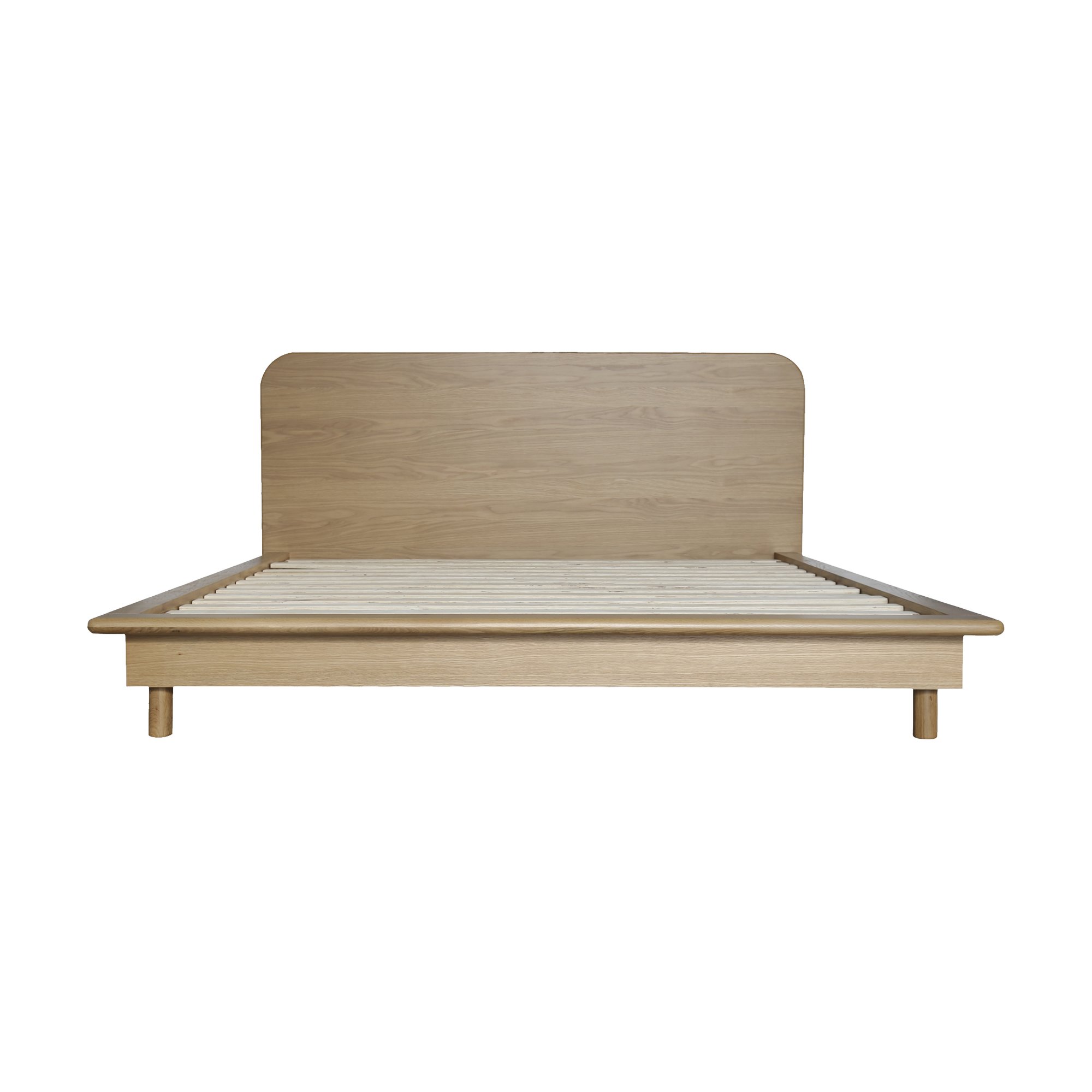 Cama Froda con Estructura de Roble Natural y Cuerpo de Chapa de Roble Natural en Tamaño King - image 2