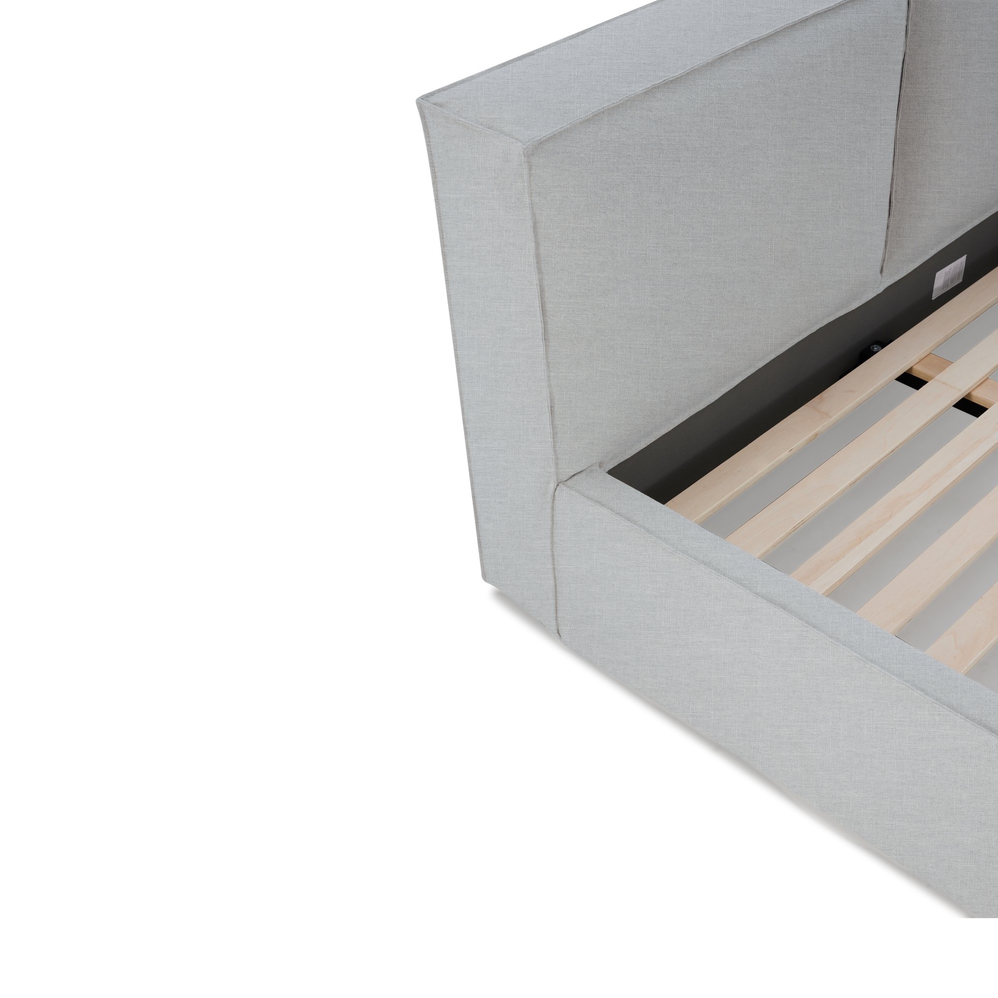 Noor Bed with FLW Light Gray Fabric in Queen Size - image 7