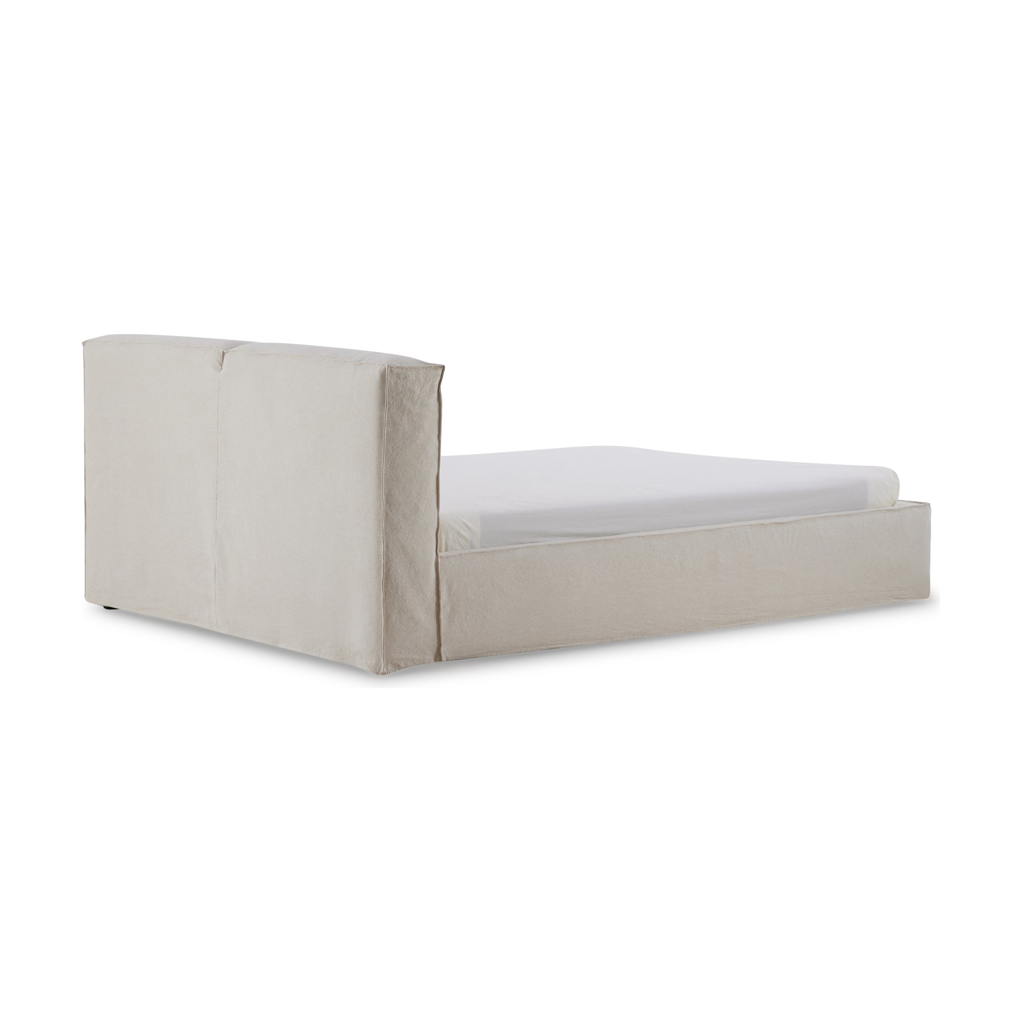 Noor Bed with LIS Beige Fabric in King Size - image 10