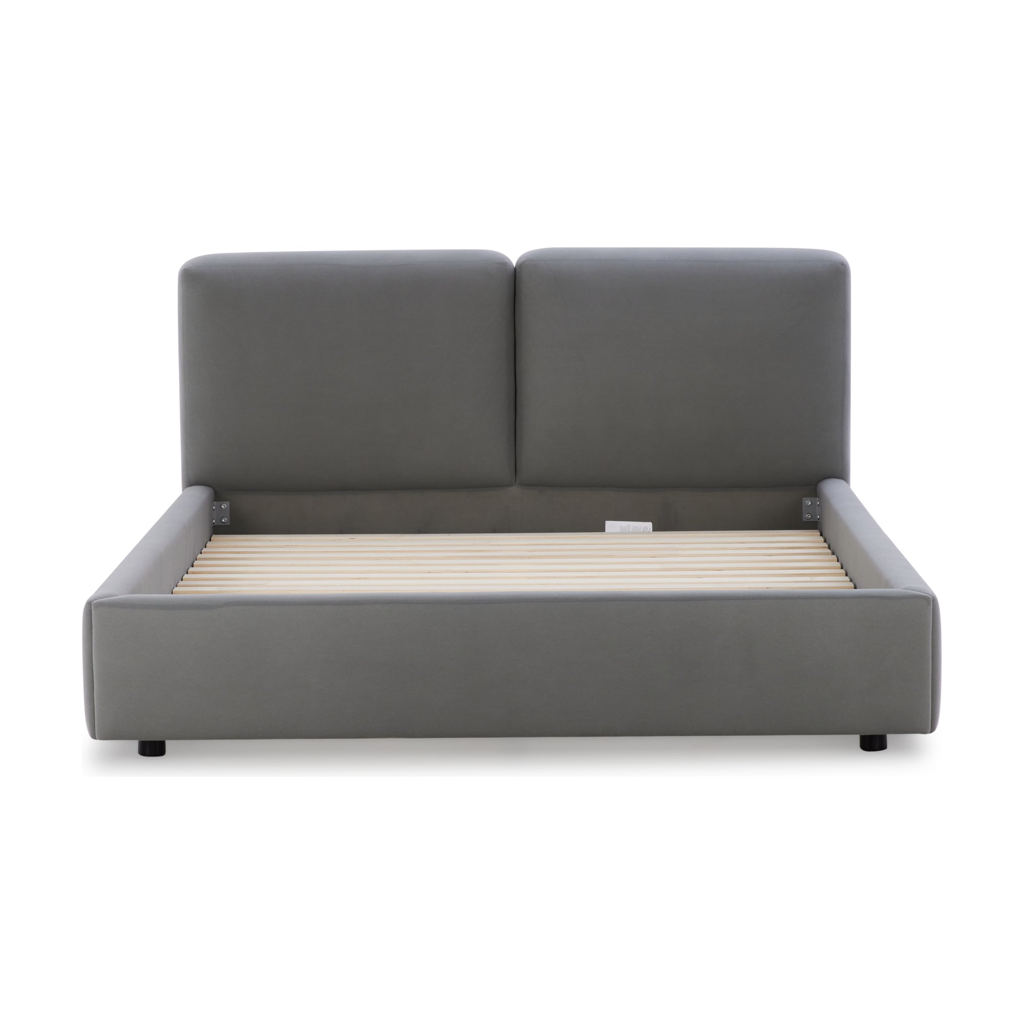Noor Bed with LIS Beige Fabric in King Size - image 14