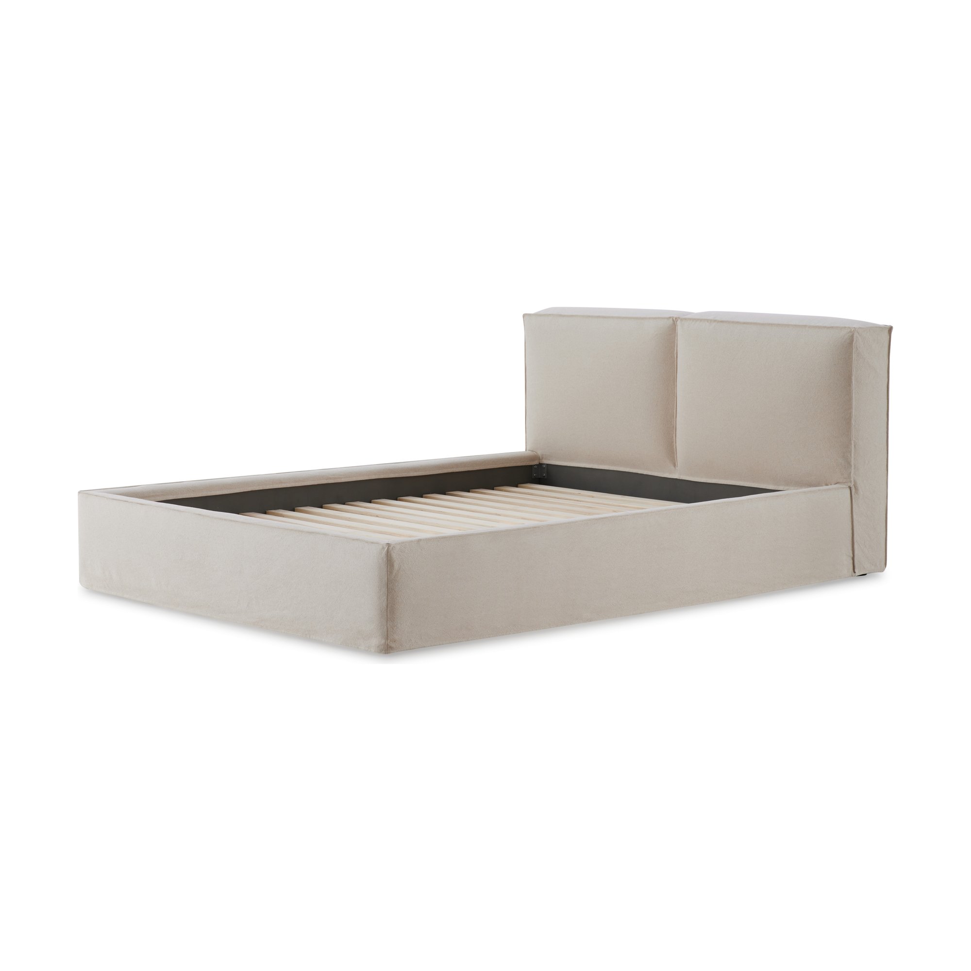 Cama Noor con Tela LIS Beige en Tamaño Queen - image 1