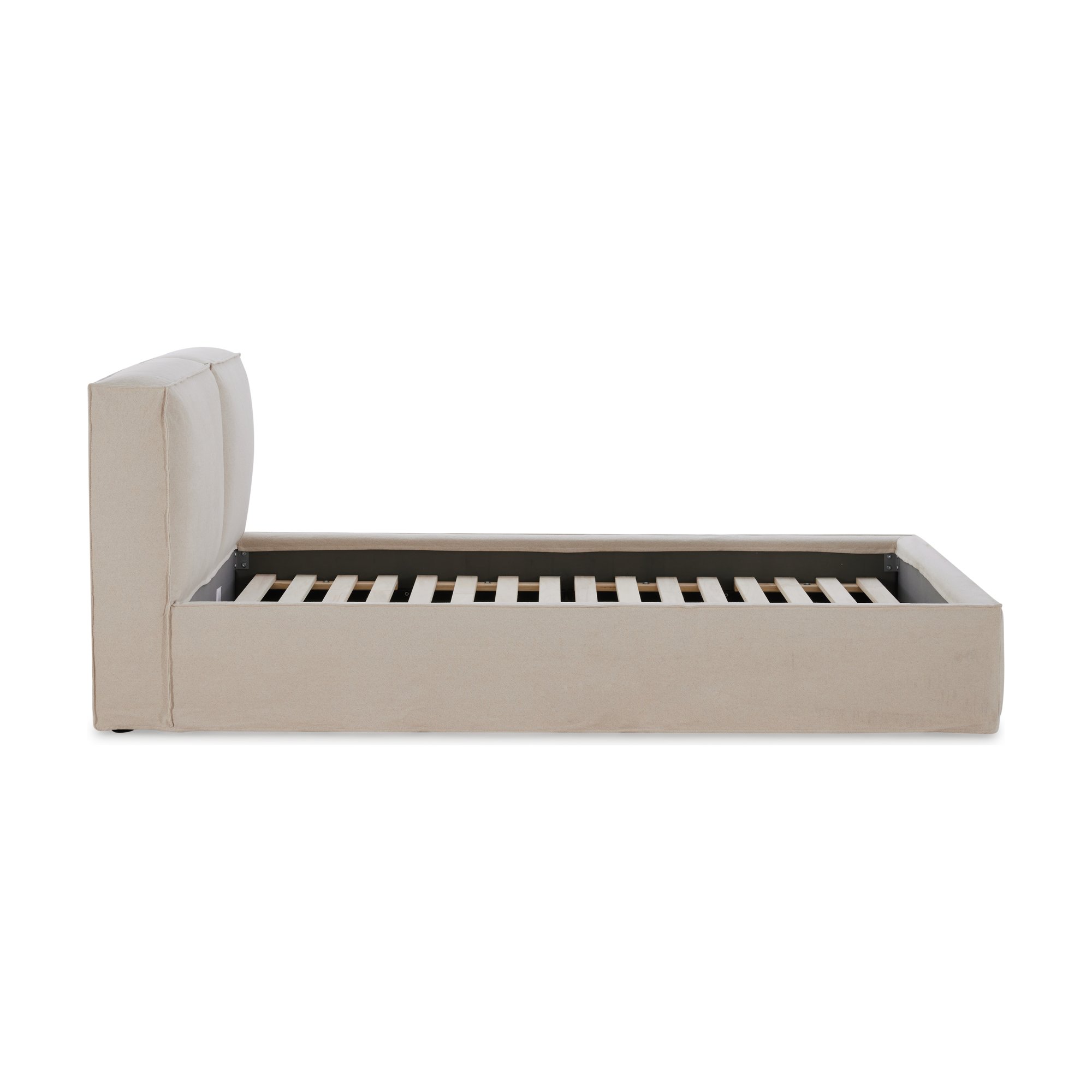 Cama Noor con Tela LIS Beige en Tamaño Queen - image 4
