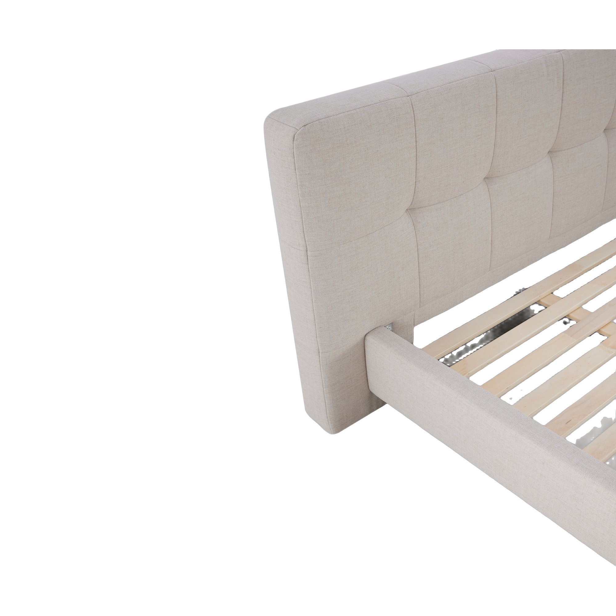 Wafer Bed with HOME Beige Fabric in King Size - image 5