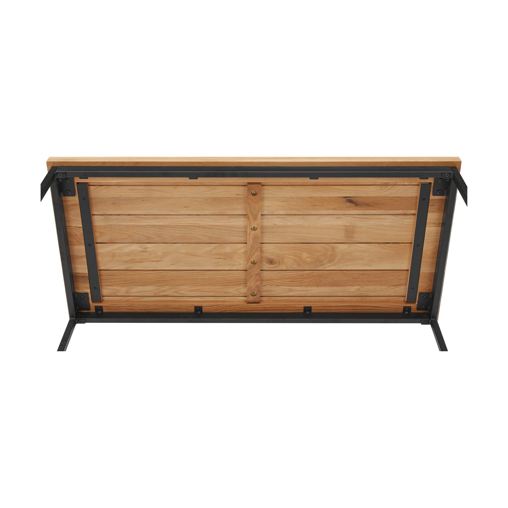 Calia Bar Table with Black Steel Frame and Natural Oak Top - image 11