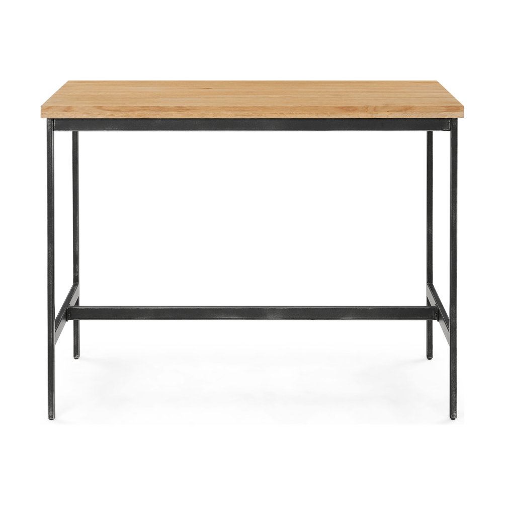 Calia Bar Table with Black Steel Frame and Natural Oak Top - image 3