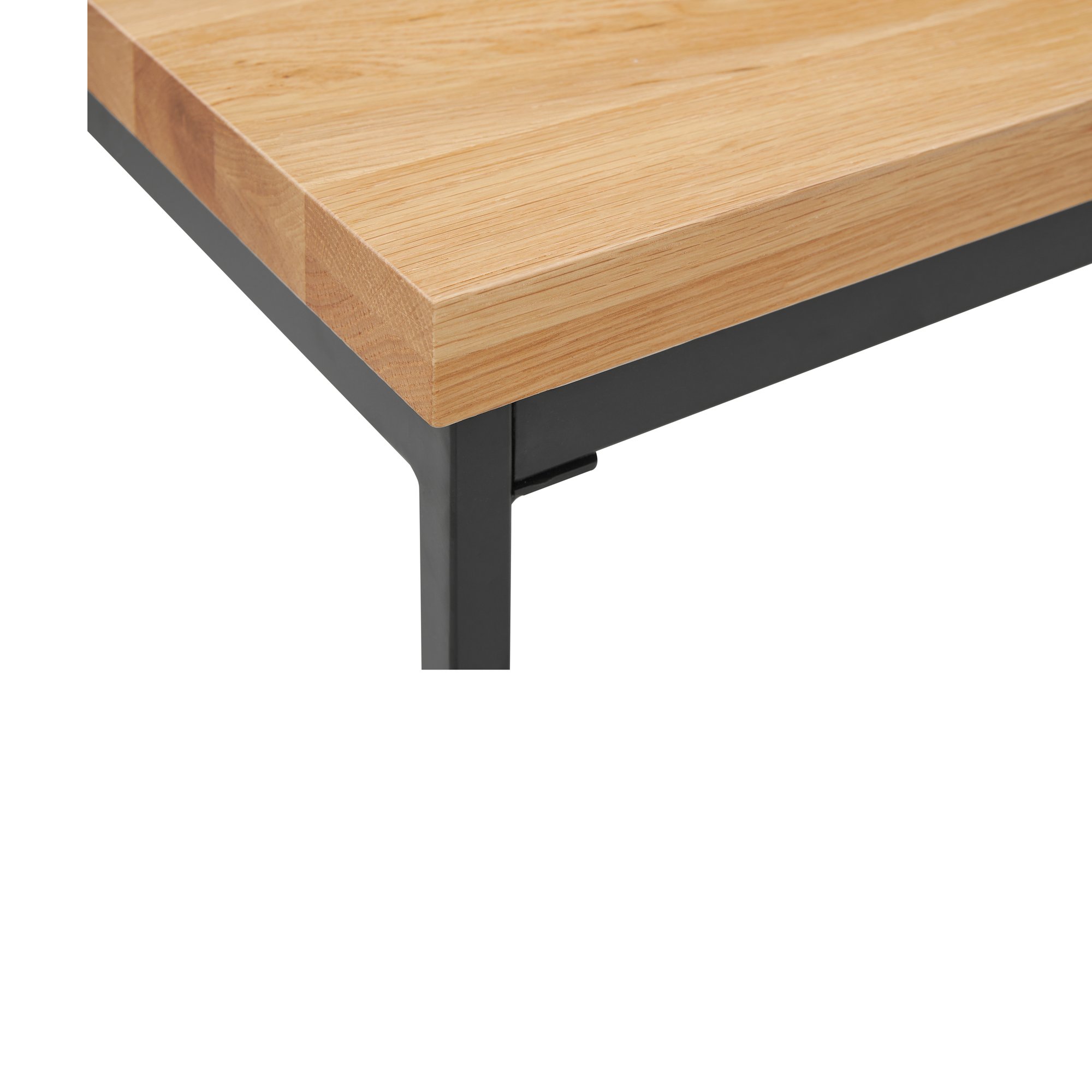 Calia Bar Table with Black Steel Frame and Natural Oak Top - image 6