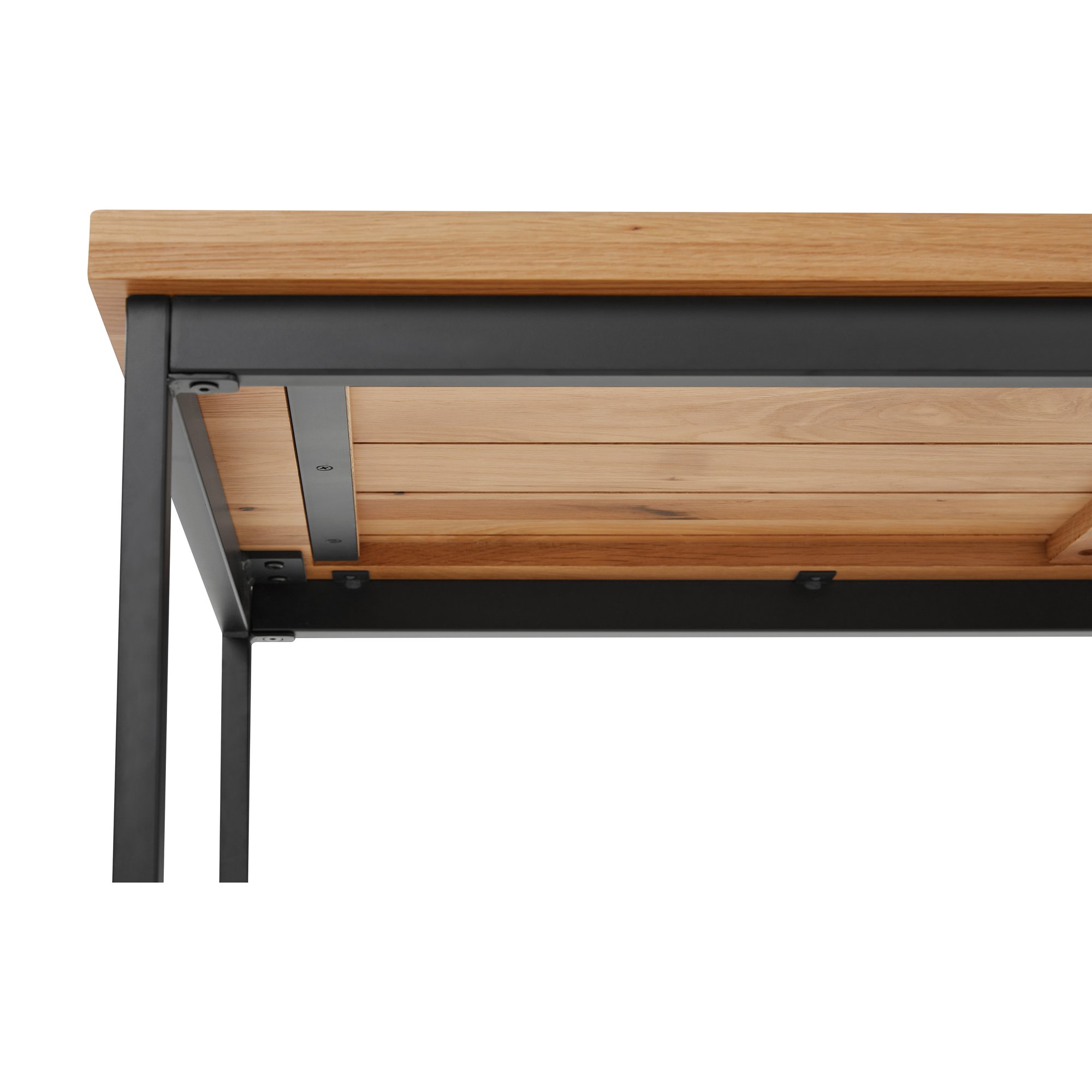 Calia Bar Table with Black Steel Frame and Natural Oak Top - image 7