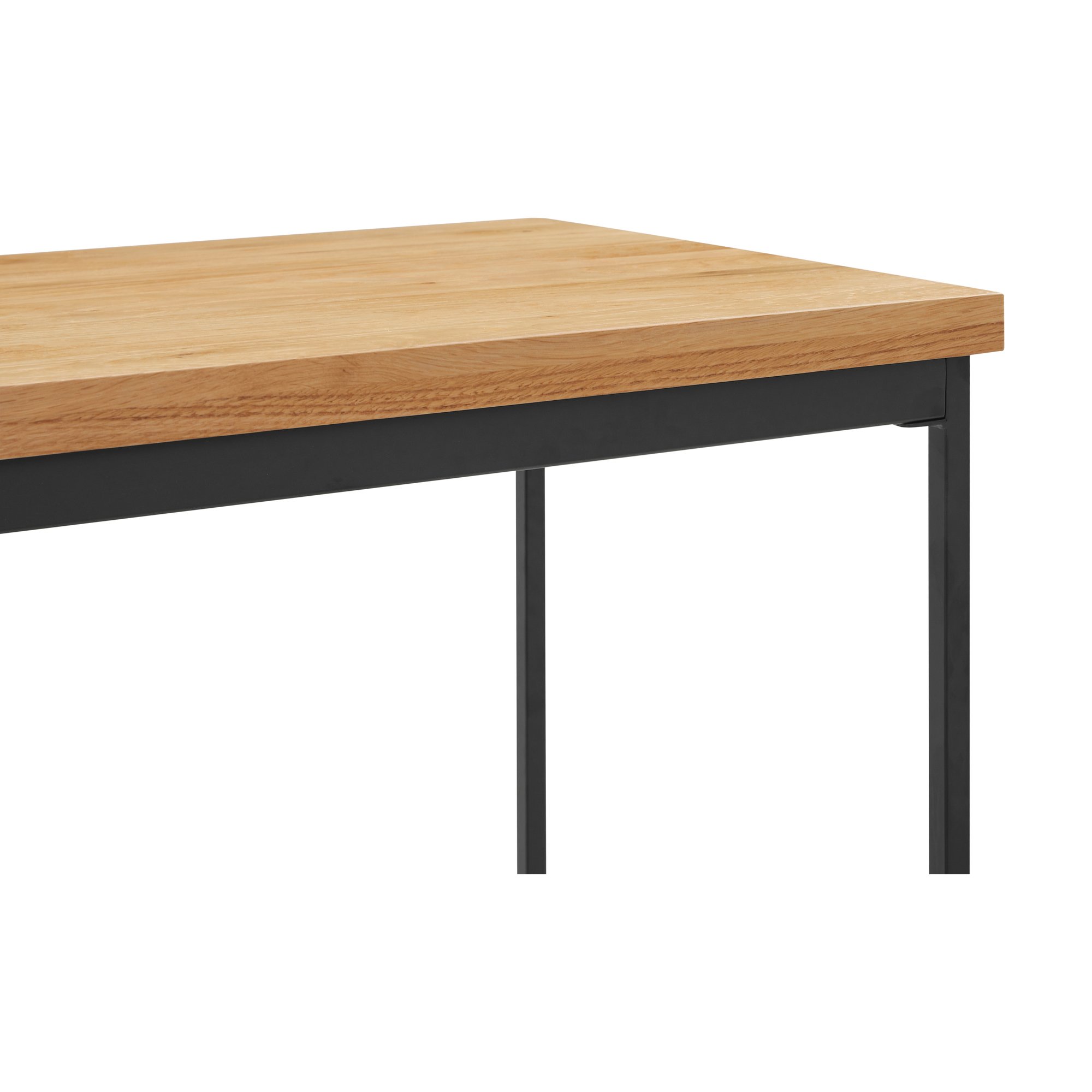 Calia Bar Table with Black Steel Frame and Natural Oak Top - image 8