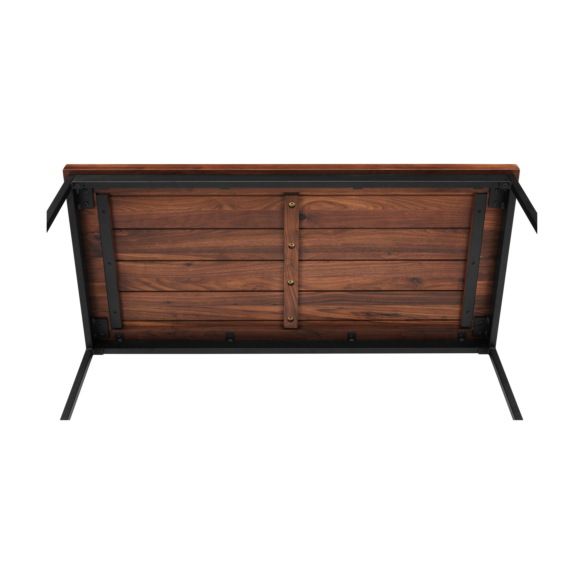 Mesa de Bar Calia con Estructura de Acero Negro y Cubierta de Nogal Natural - image 11