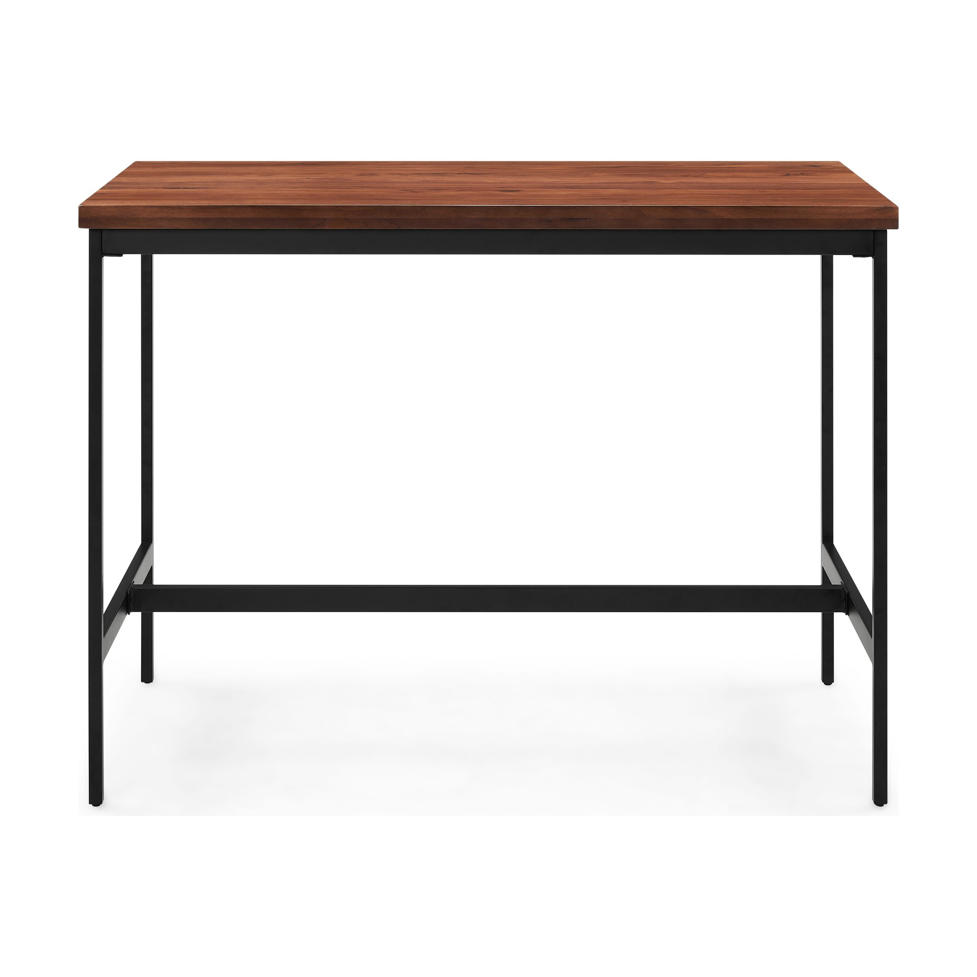 Mesa de Bar Calia con Estructura de Acero Negro y Cubierta de Nogal Natural - image 2