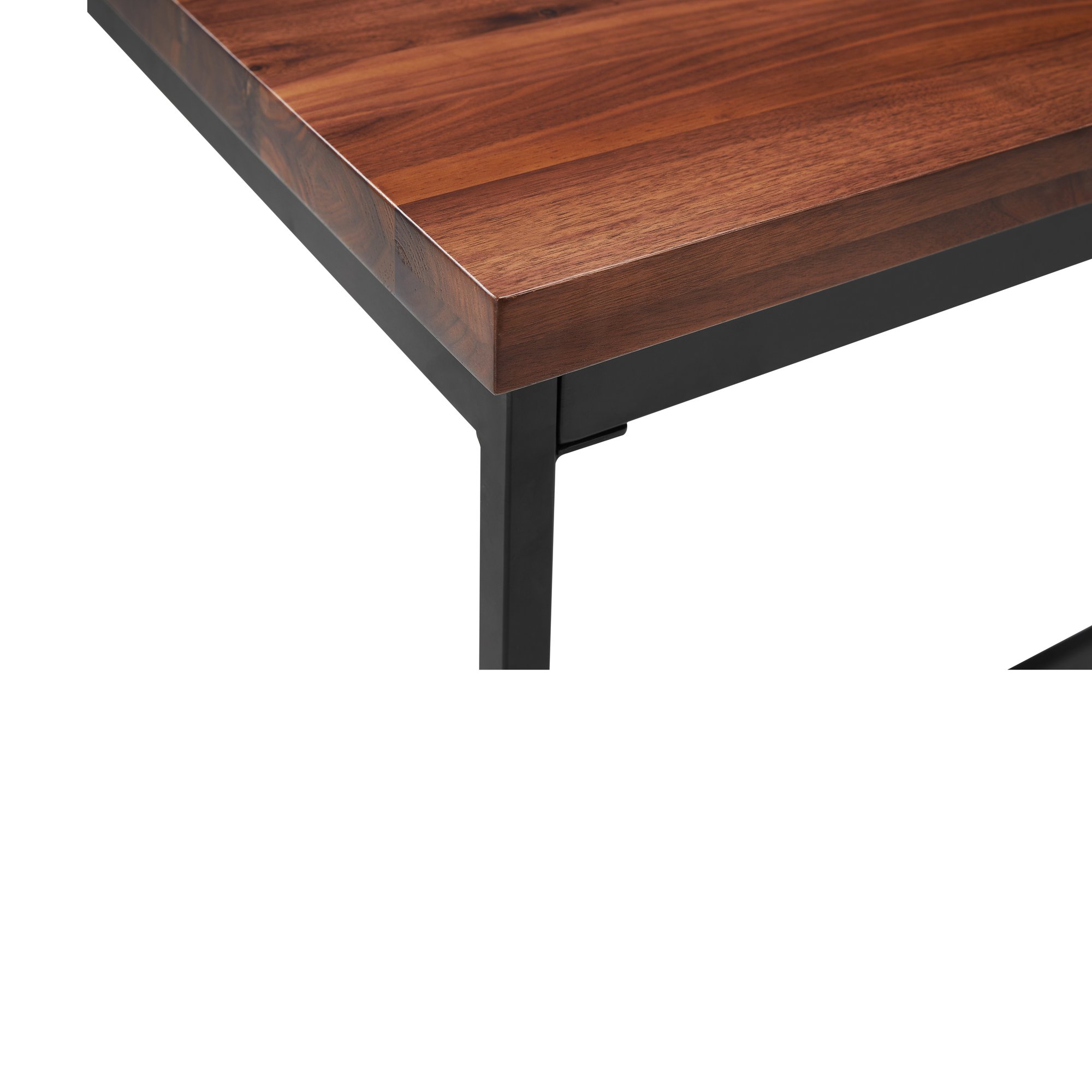 Mesa de Bar Calia con Estructura de Acero Negro y Cubierta de Nogal Natural - image 6