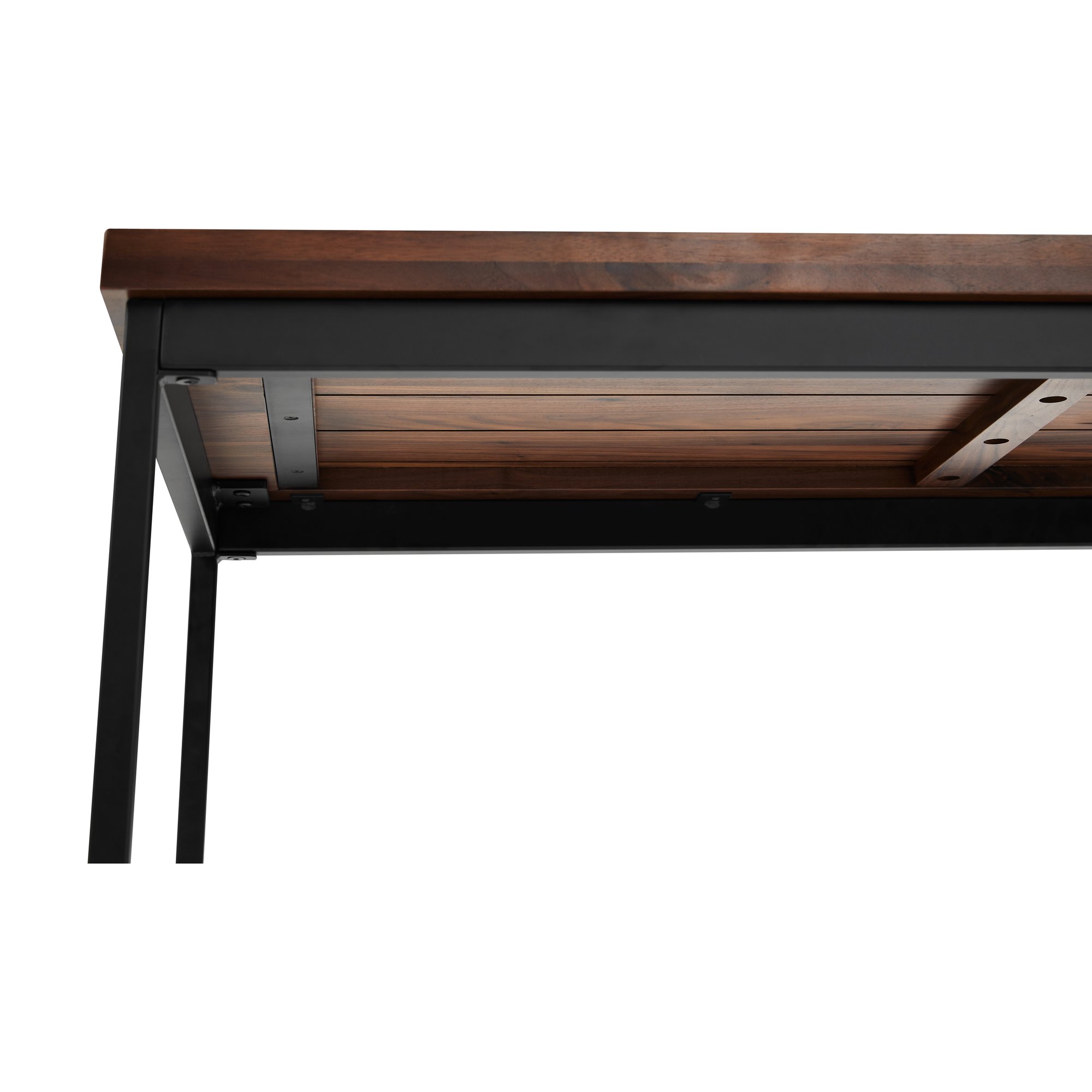 Mesa de Bar Calia con Estructura de Acero Negro y Cubierta de Nogal Natural - image 9