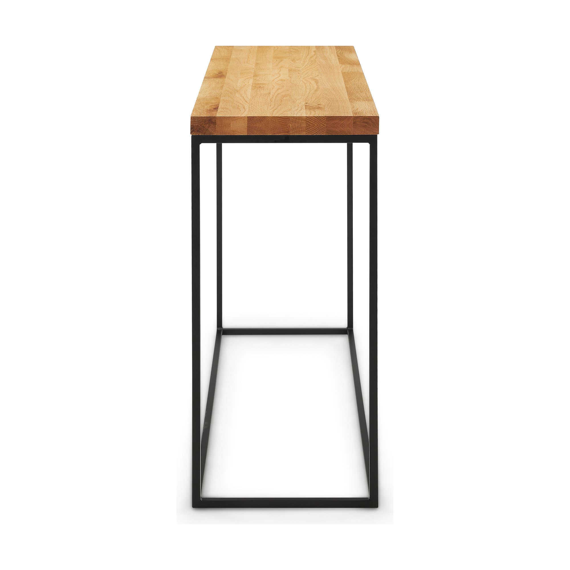 Consola Calia con Estructura de Acero Negro y Cubierta de Roble Natural, 120cm - image 4