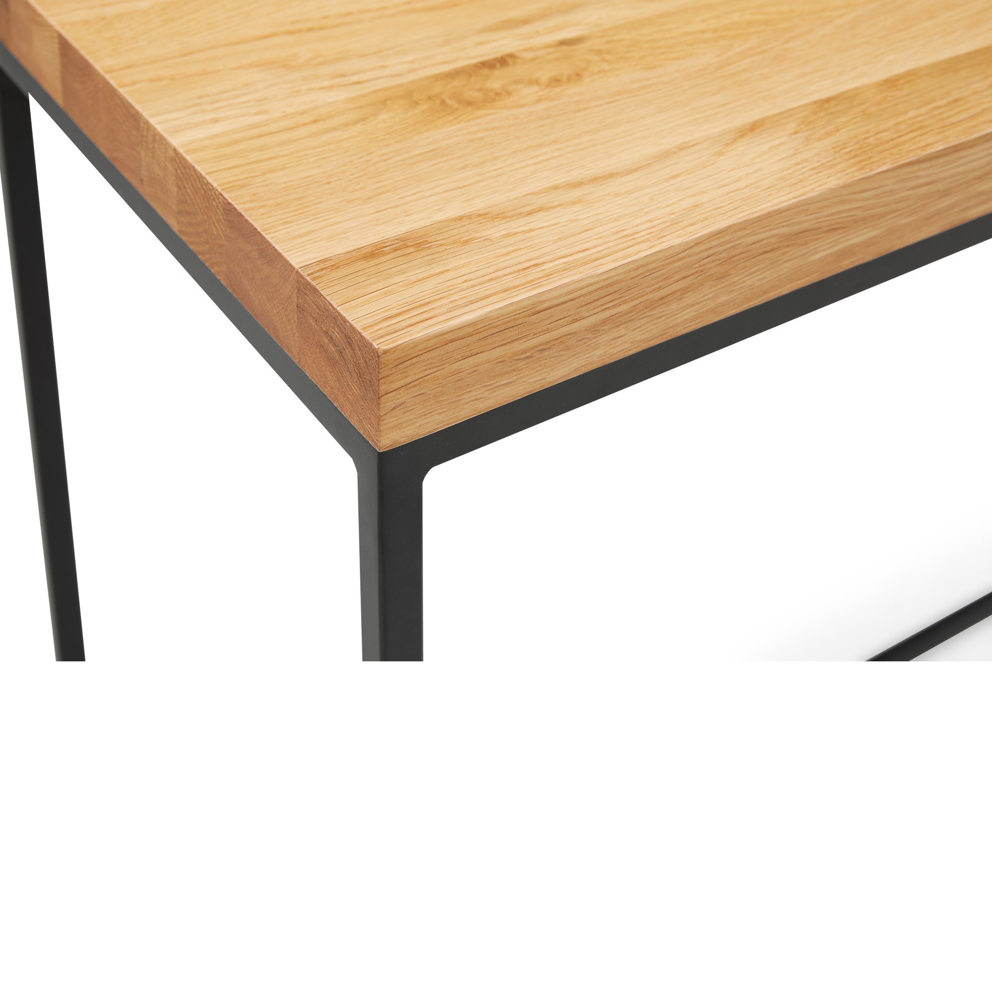 Consola Calia con Estructura de Acero Negro y Cubierta de Roble Natural, 120cm - image 6