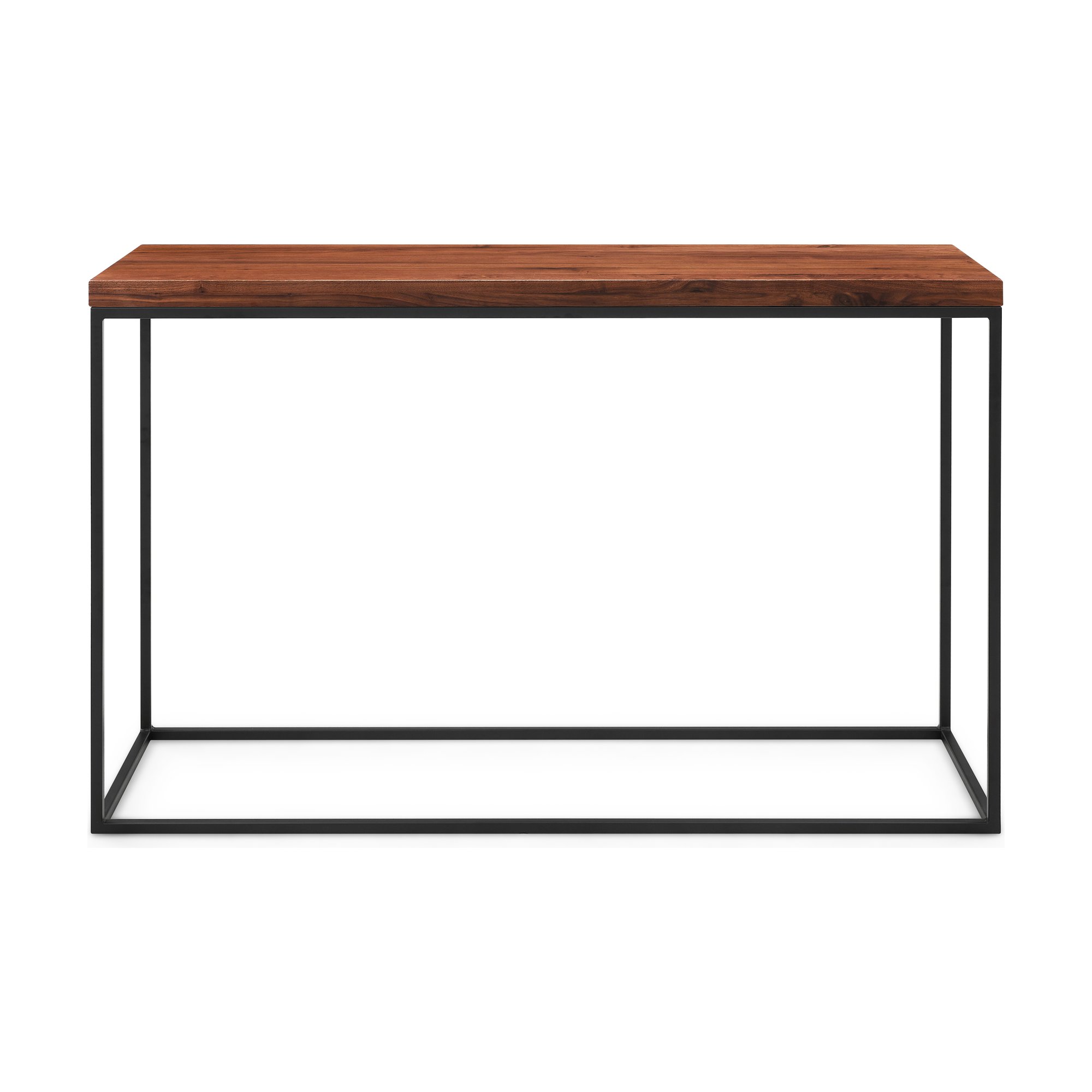 Consola Calia con Estructura de Acero Negro y Cubierta de Nogal Natural, 120cm - image 2