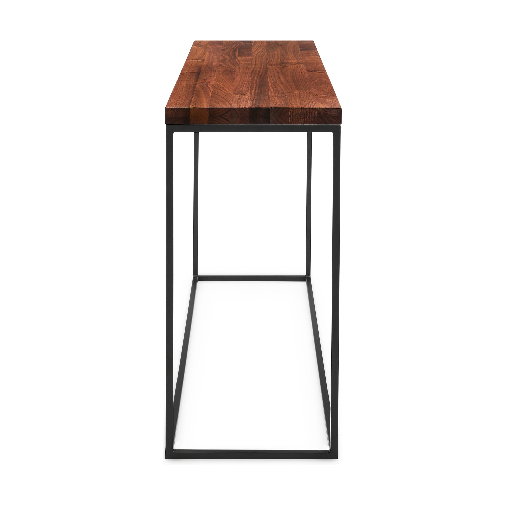 Consola Calia con Estructura de Acero Negro y Cubierta de Nogal Natural, 120cm - image 3