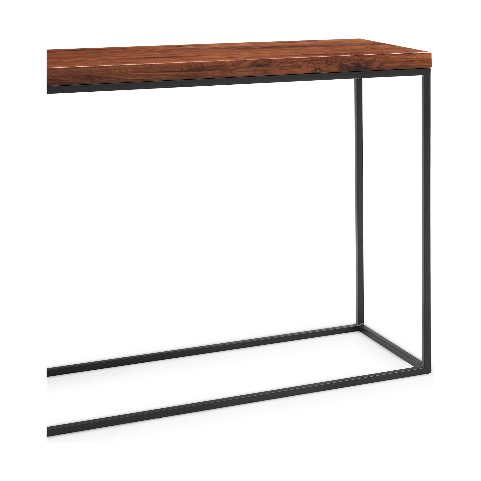Consola Calia con Estructura de Acero Negro y Cubierta de Nogal Natural, 120cm - image 5