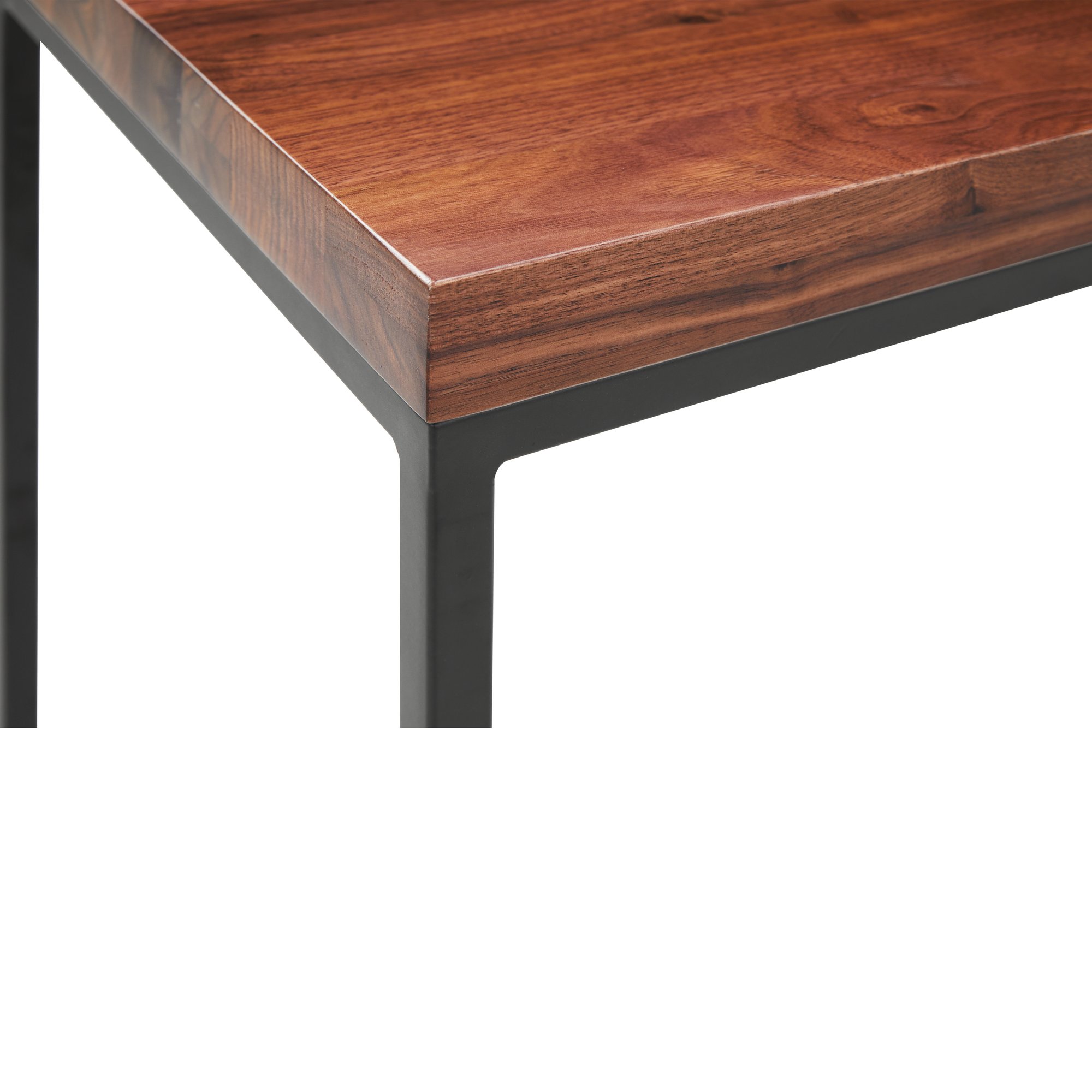 Consola Calia con Estructura de Acero Negro y Cubierta de Nogal Natural, 120cm - image 6