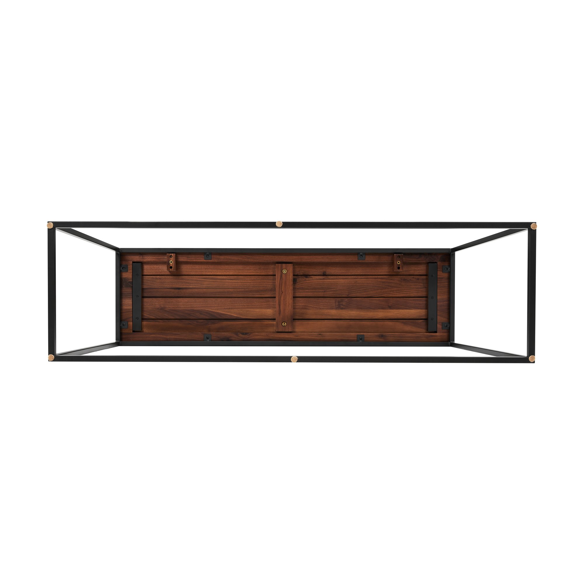 Consola Calia con Estructura de Acero Negro y Cubierta de Nogal Natural, 120cm - image 9