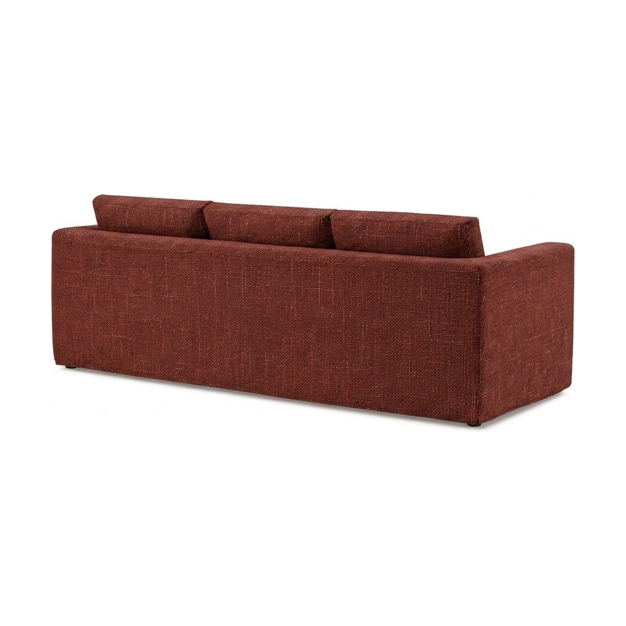 Breeze Sofa Cover for 4 Seater in HIM Rust Red Fabric - image 3
