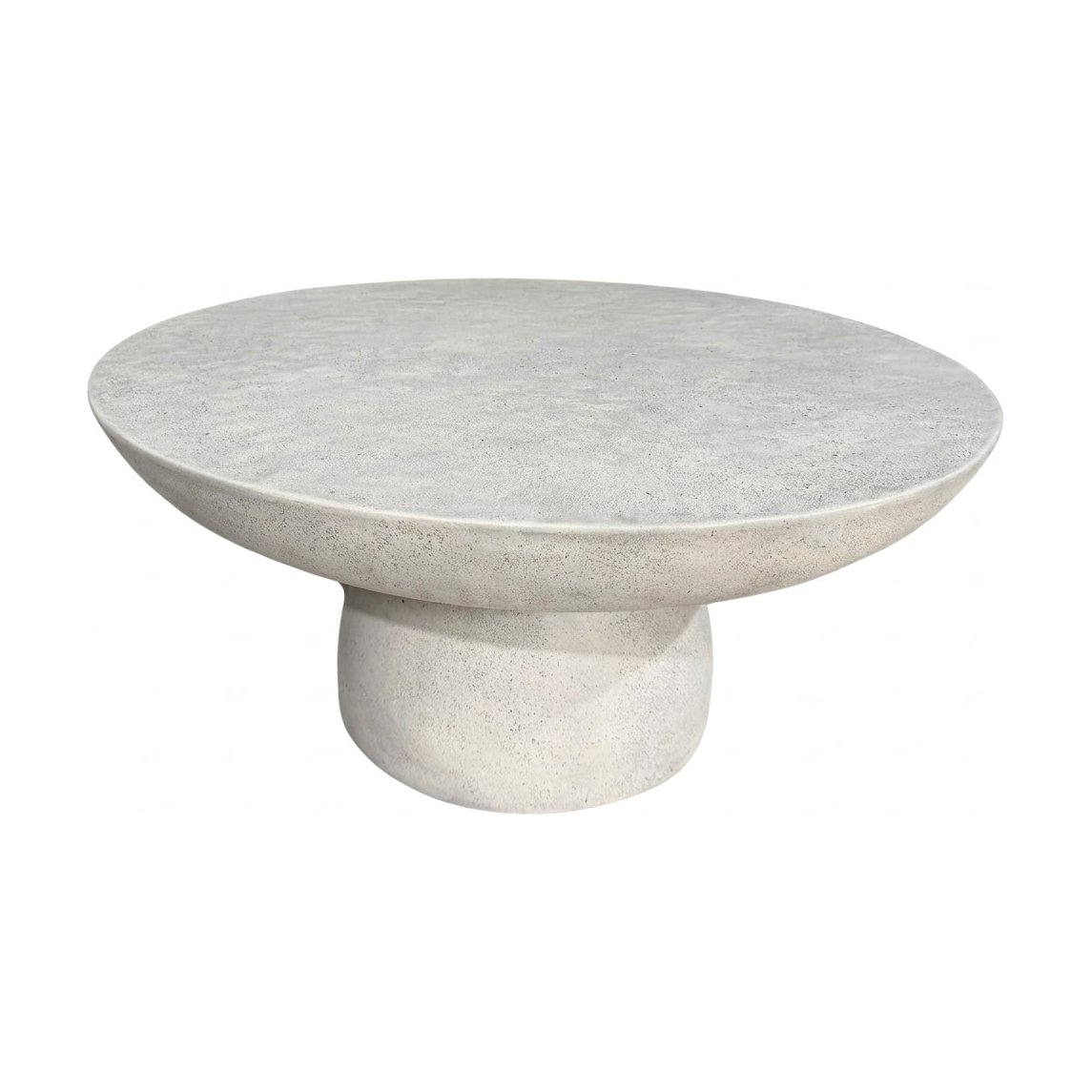 Mesa de Centro Gato en Fibrocemento Gris Claro con Acabado Rugoso, 72cm de diámetro - image 3
