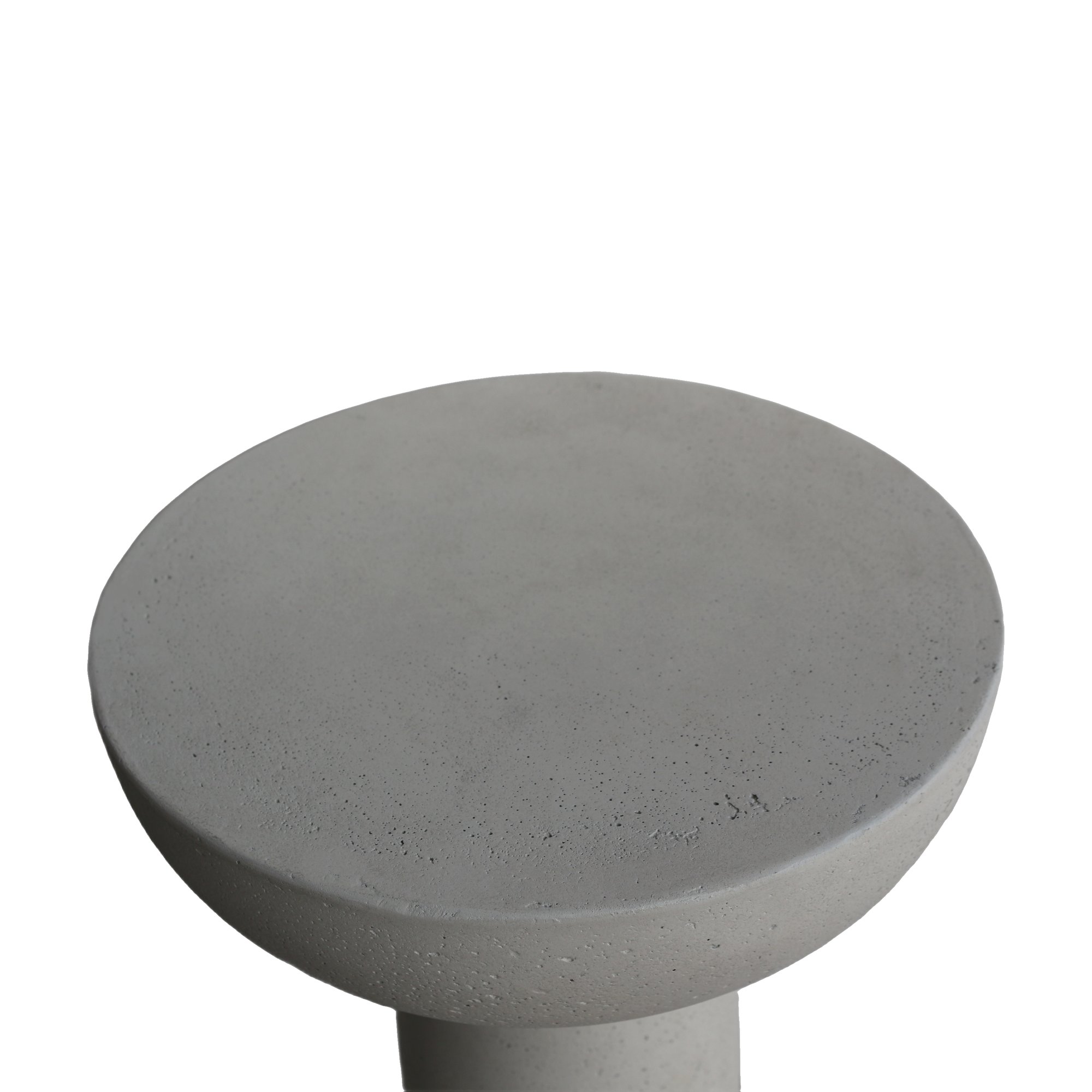 Gato Coffee Table in White fiber cement with a Pitted Finish, 50cm diameter - image 2
