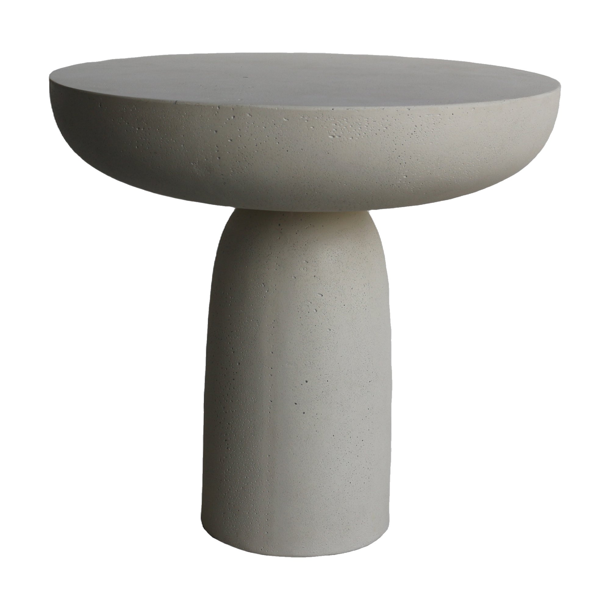 Gato Coffee Table in White fiber cement with a Pitted Finish, 50cm diameter - image 3