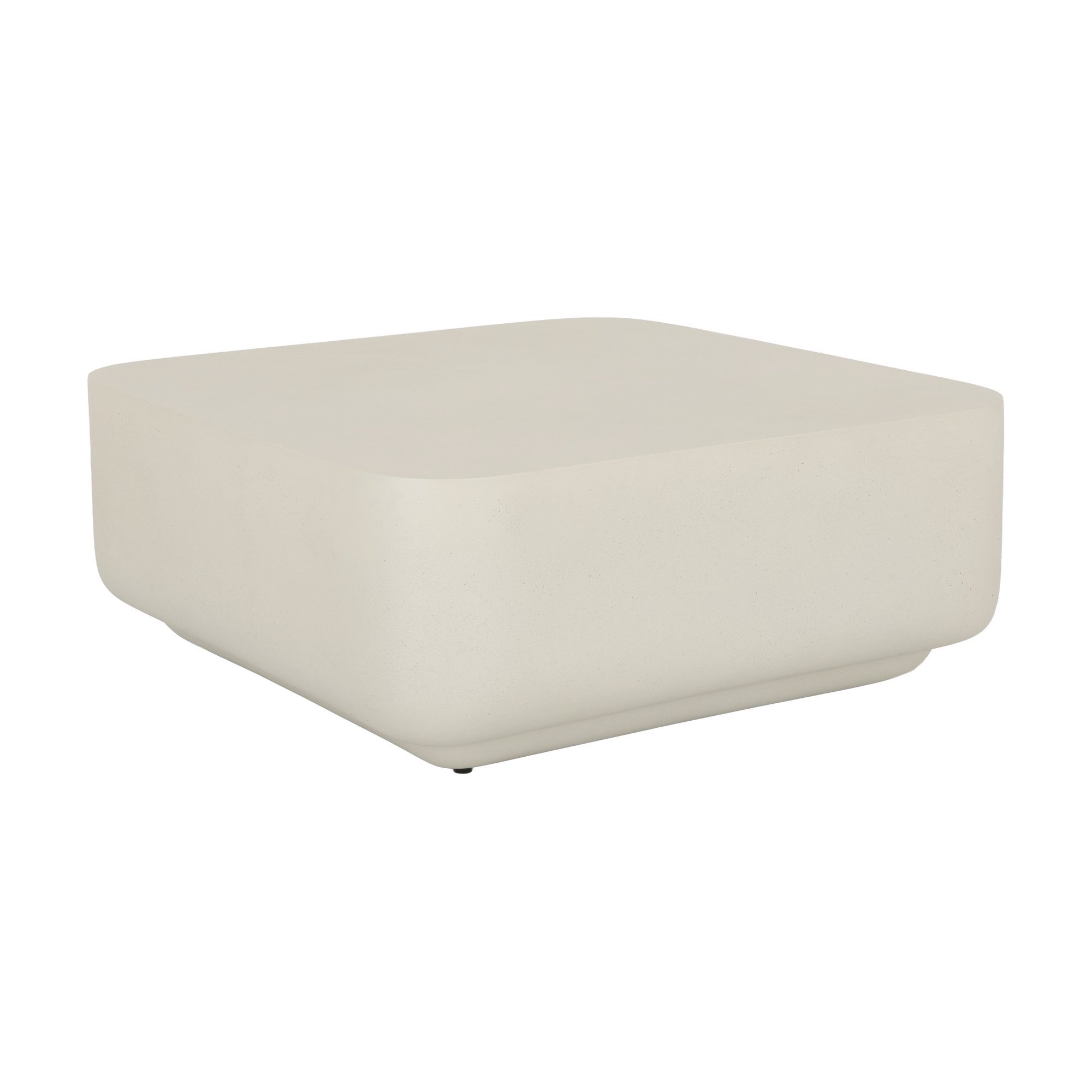 Islo Coffee Table in Cream fiber cement with a Pitted Finish, 75cm - image 3