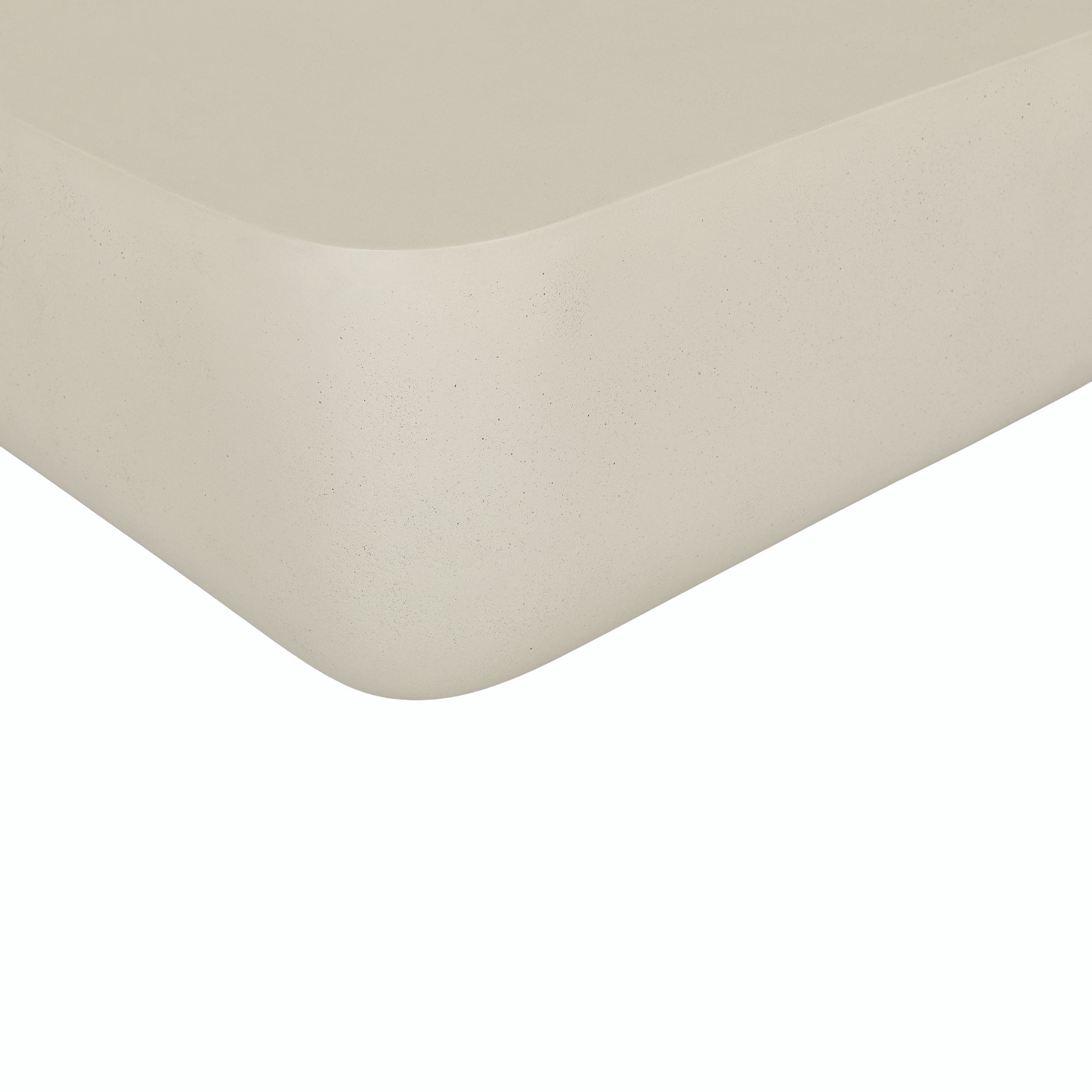 Islo Coffee Table in Cream fiber cement with a Pitted Finish, 75cm - image 4