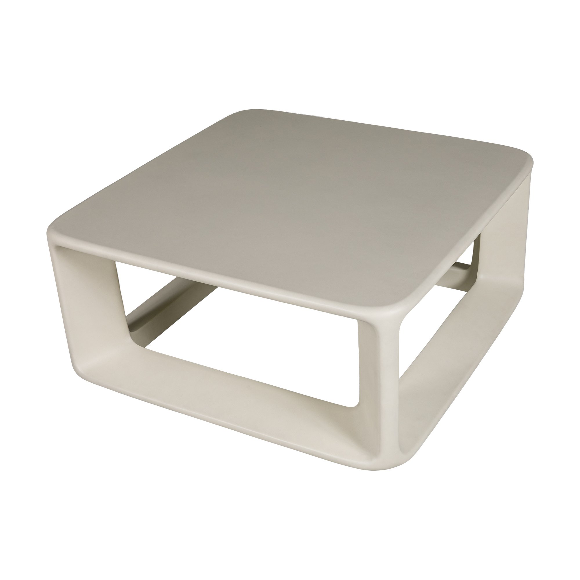 Mesa de Centro Kubo en Fibrocemento Blanco Menta con Acabado Liso, 96cm - image 3