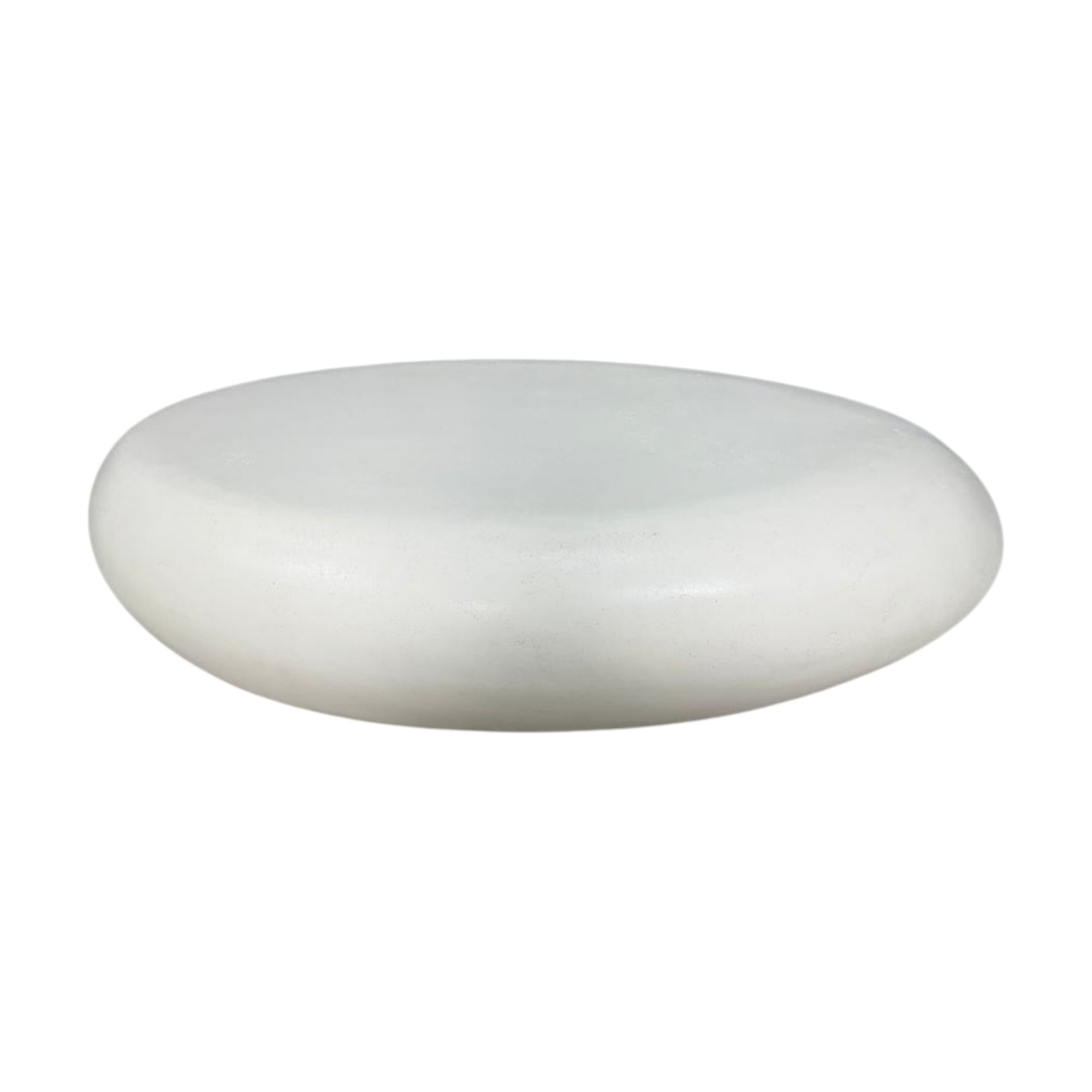 Mesa de Centro Ovo en Fibrocemento Blanco con Acabado Rugoso, 116cm de diámetro - image 4