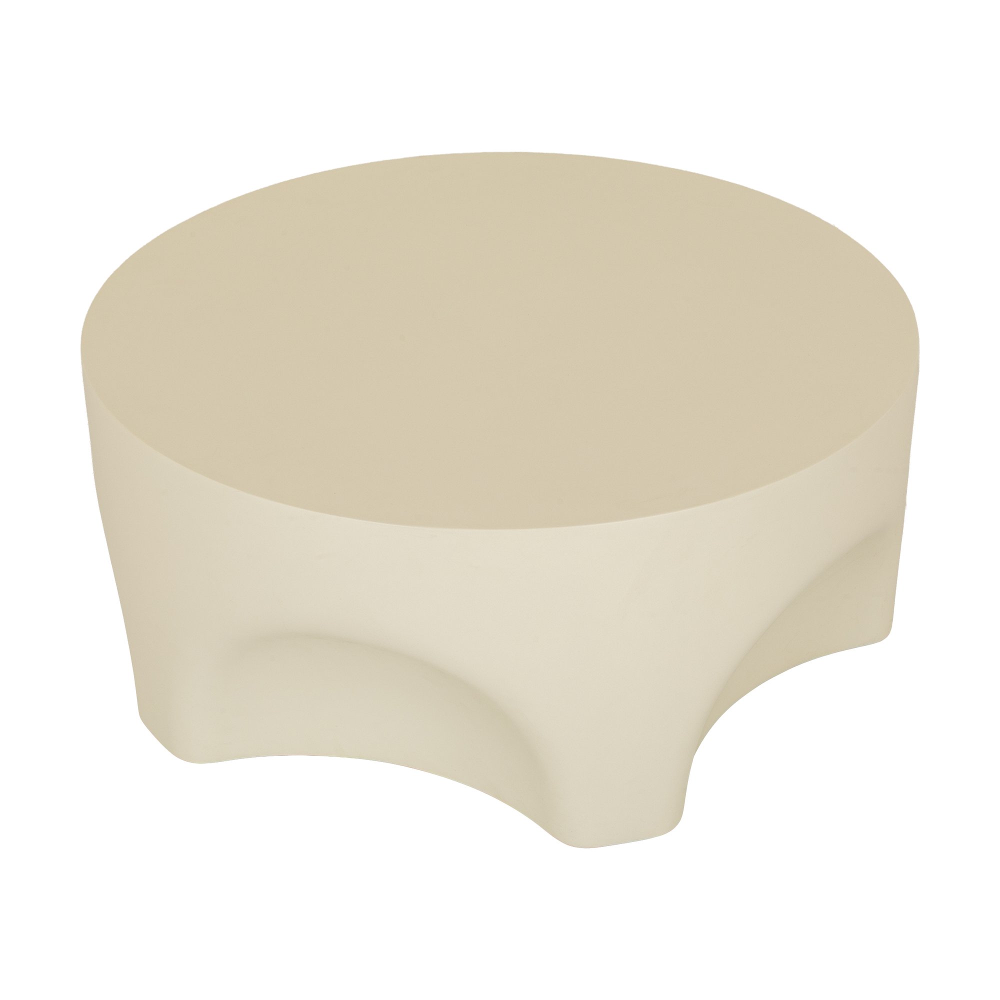 Mesa de Centro Revolver en Fibrocemento Blanco con Acabado Liso, 70cm de diámetro - image 2