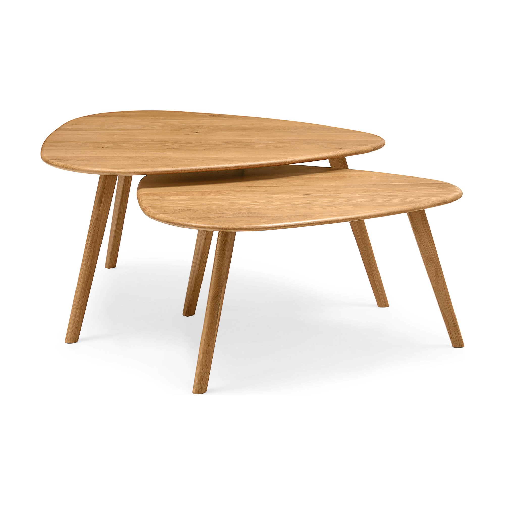 Sterling Nest of 2 Tables in Natural Oak, 90cm - image 2