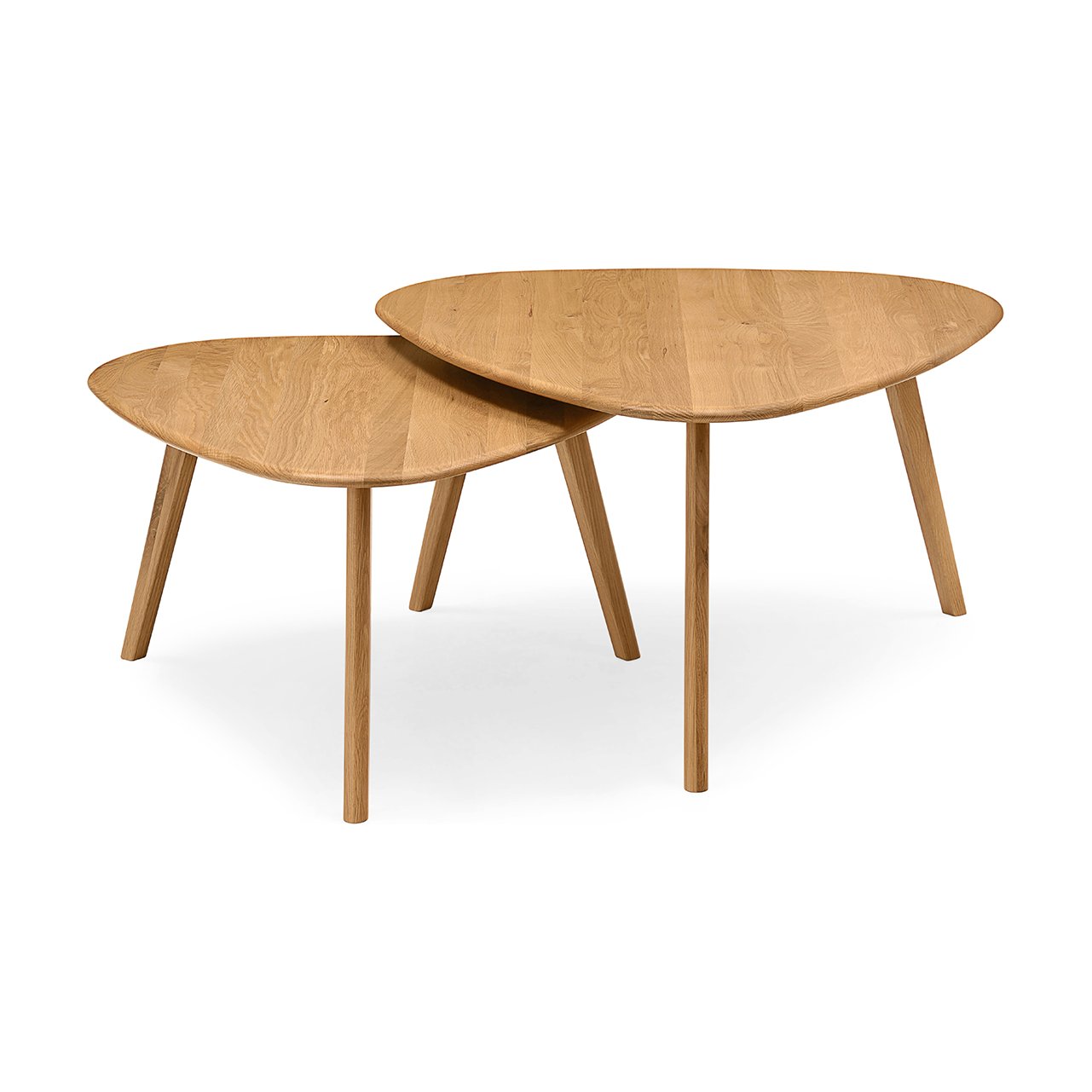 Sterling Nest of 2 Tables in Natural Oak, 90cm - image 3