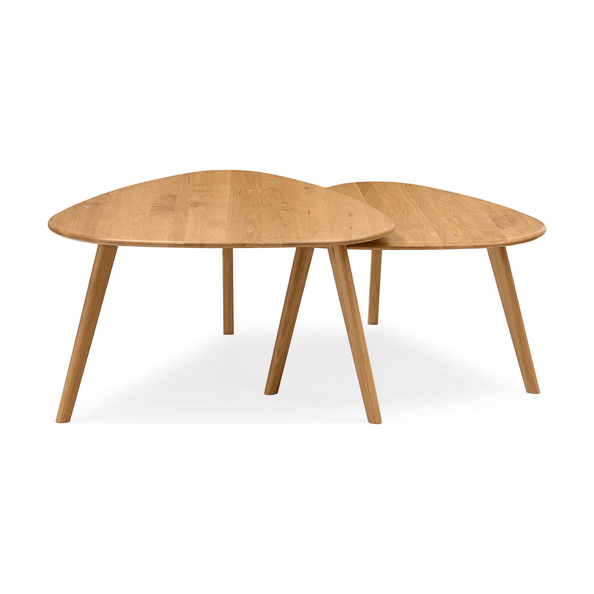 Sterling Nest of 2 Tables in Natural Oak, 90cm - image 4