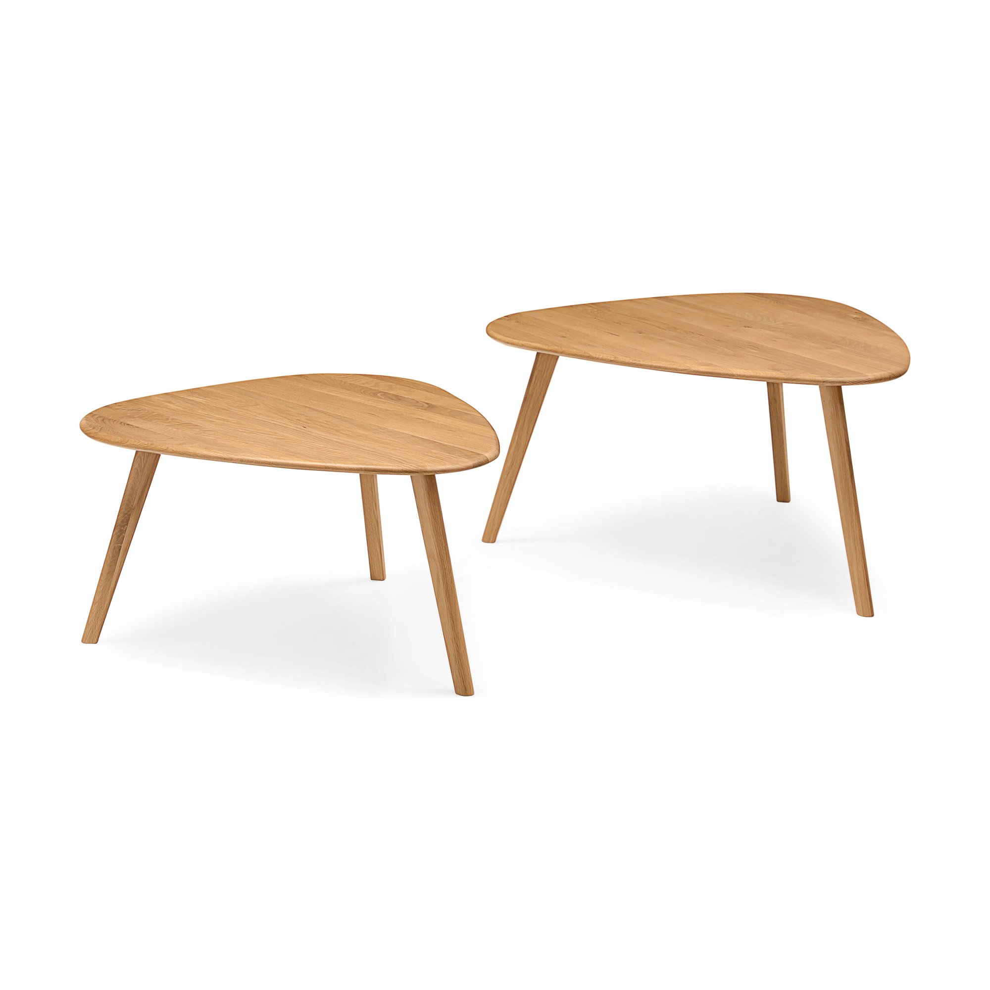 Sterling Nest of 2 Tables in Natural Oak, 90cm - image 5