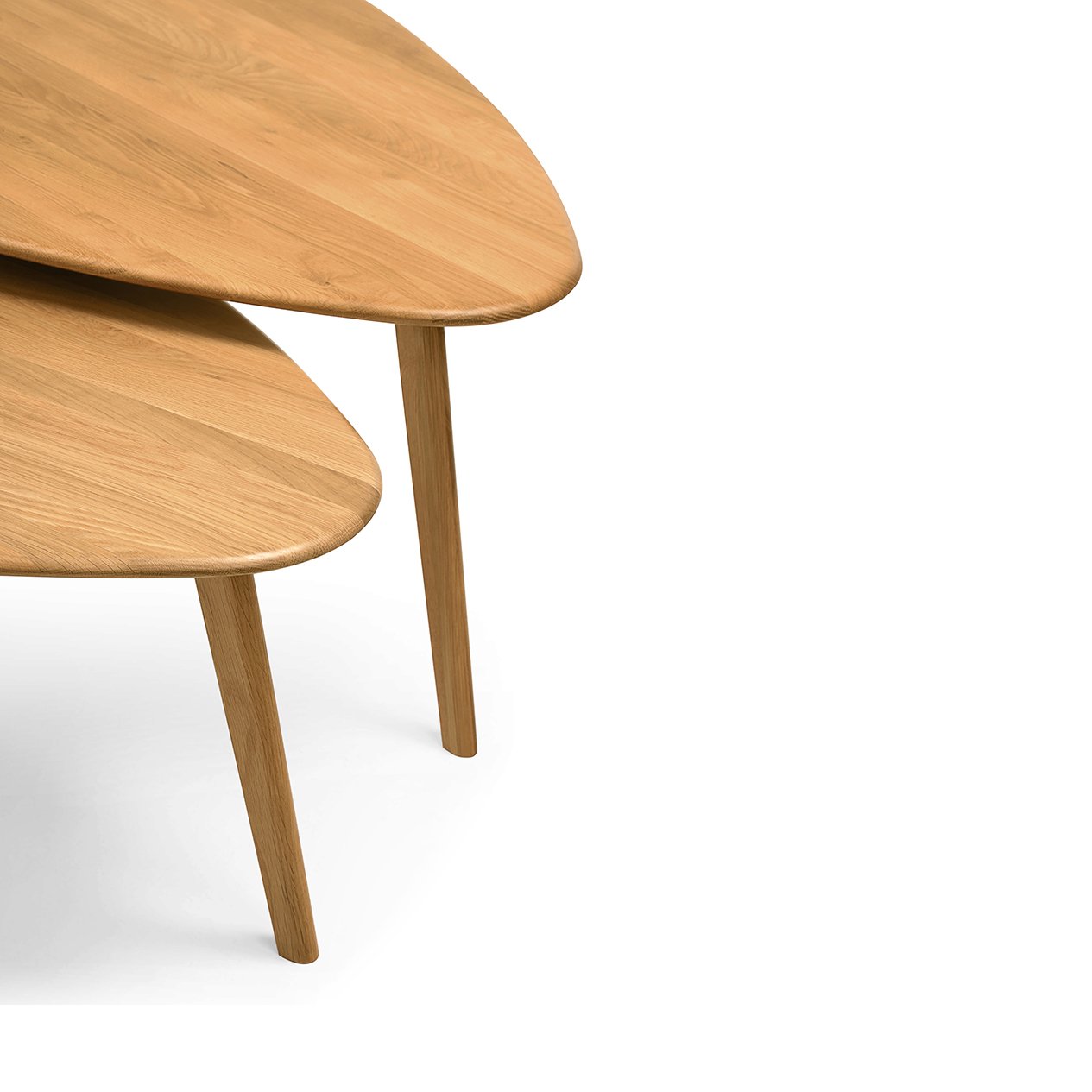 Sterling Nest of 2 Tables in Natural Oak, 90cm - image 6