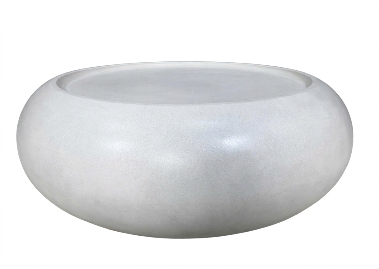 Tonde Coffee Table in Fog White fiber cement with a Smooth Finish, 95cm diameter - image 2