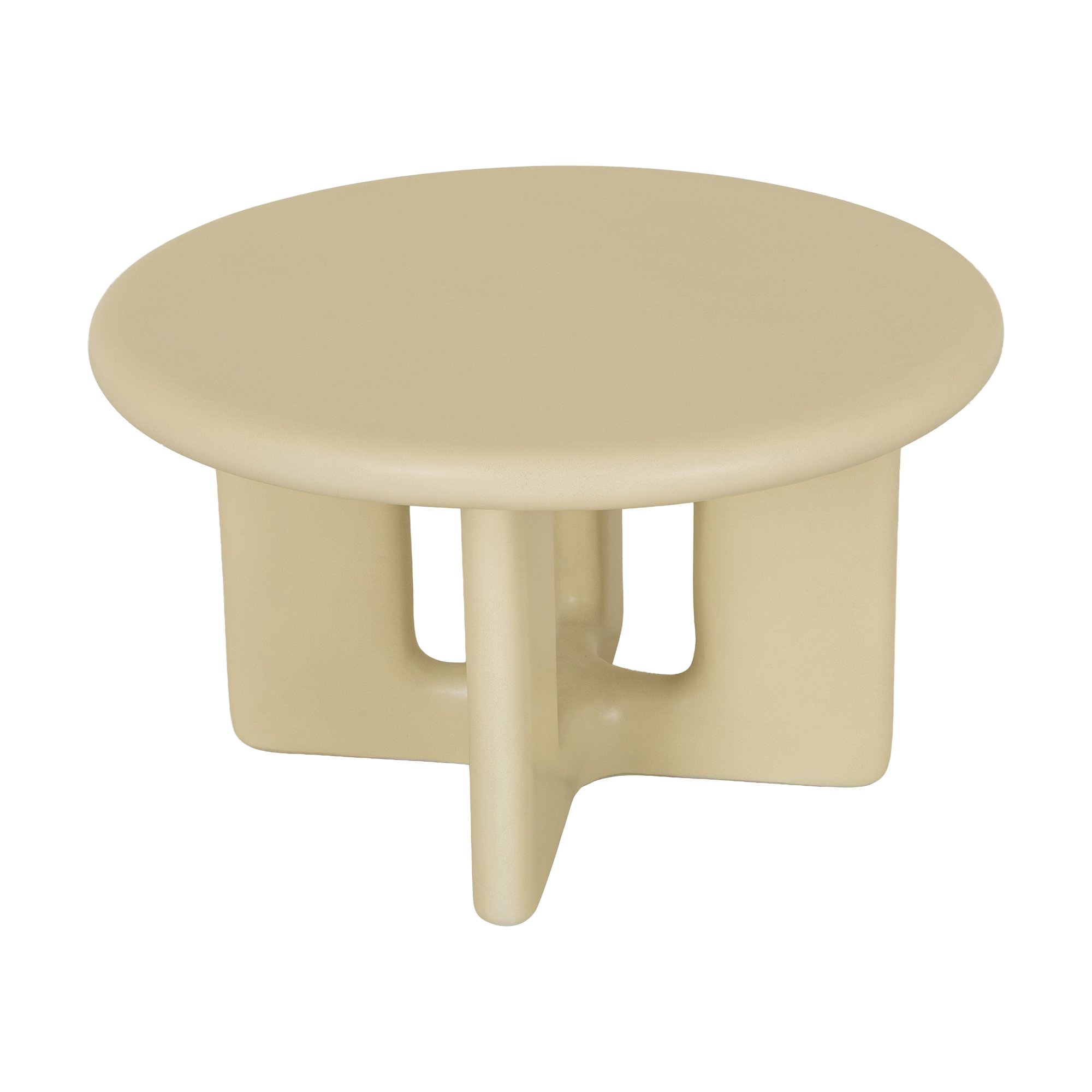 Mesa de Centro Yepa en Fibrocemento Blanco Menta con Acabado Liso, 68cm - image 4