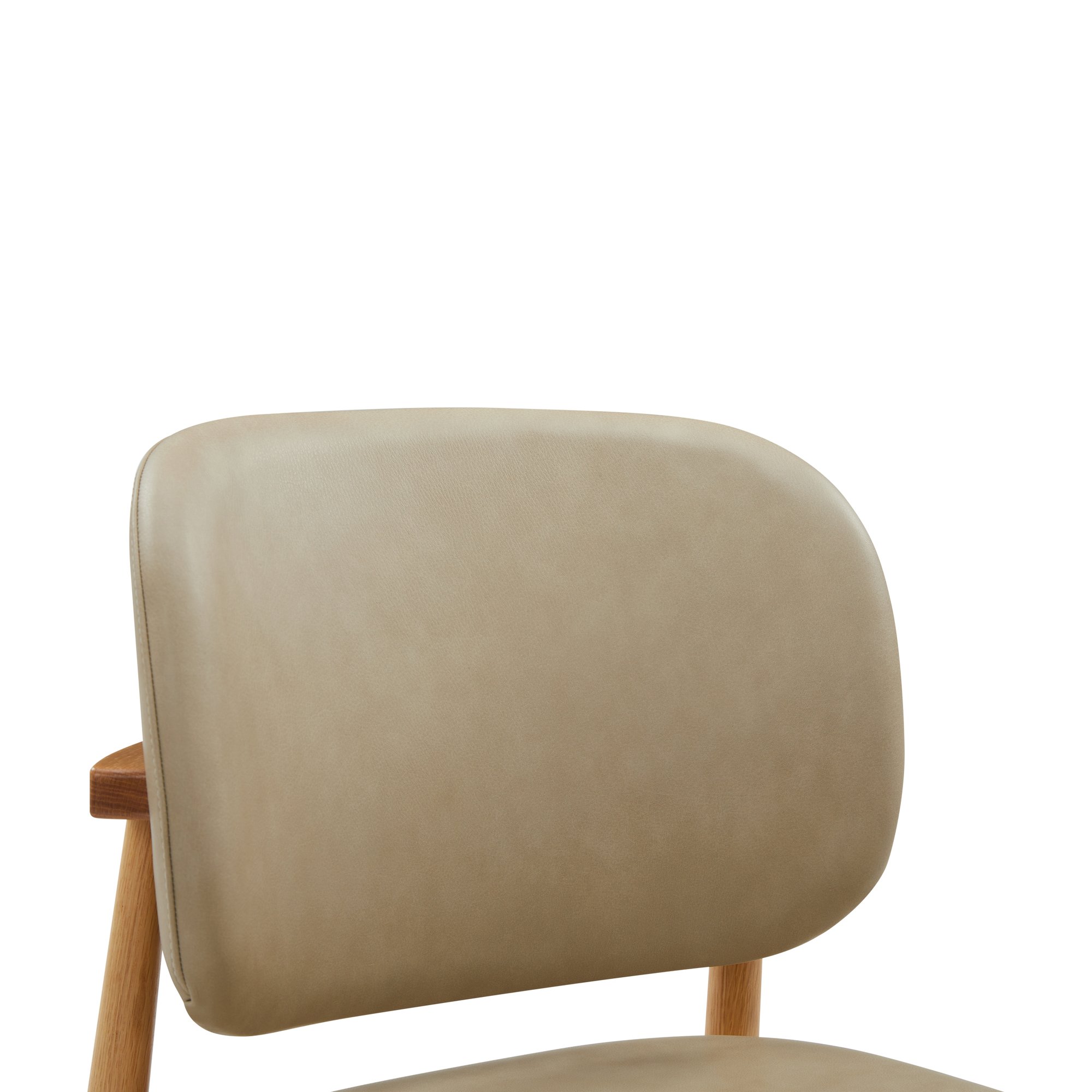 Silla de Comedor Aura con Estructura de Roble Natural y Cuero Corda - image 6