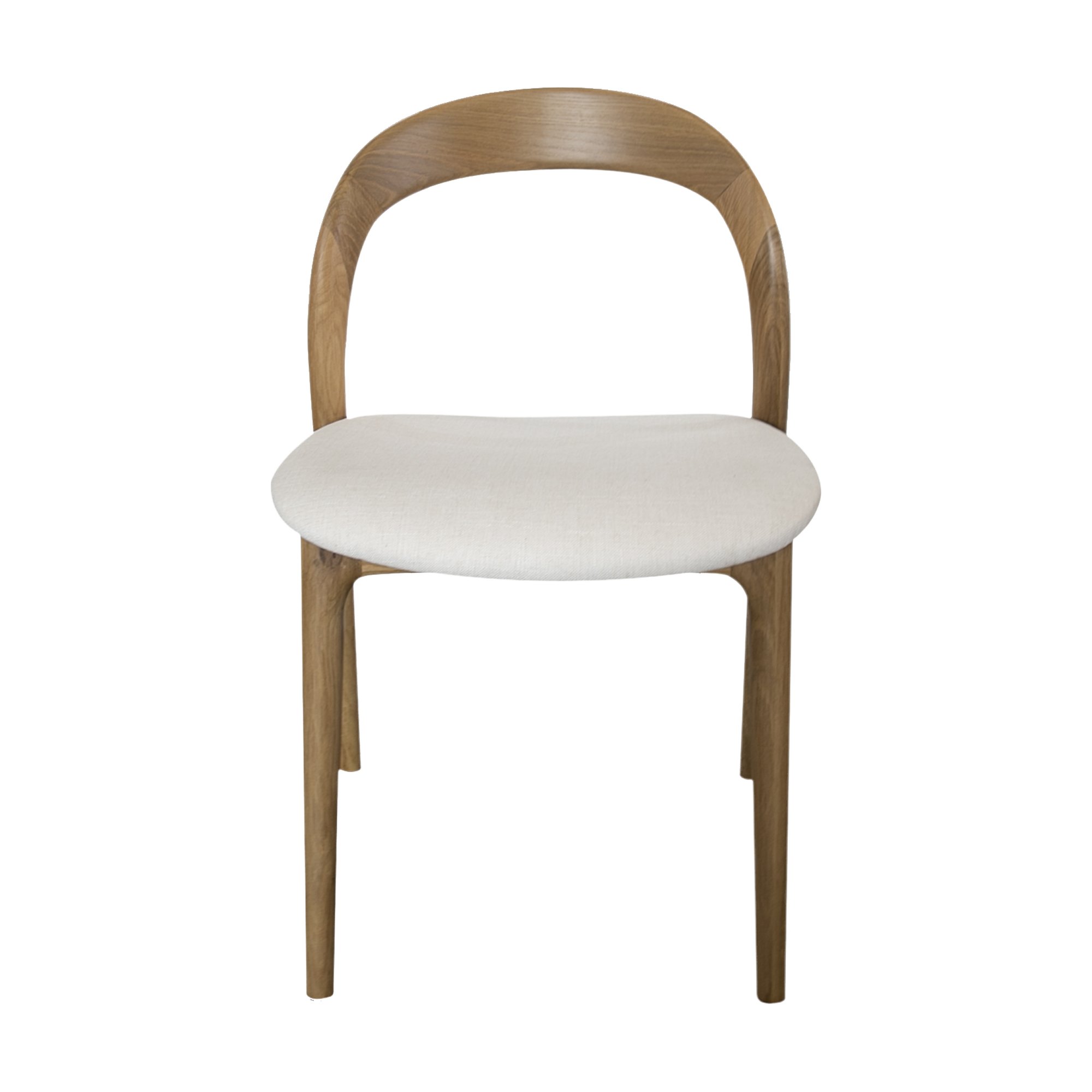 Silla de Comedor Bentwood con Estructura de Roble Natural y Tela Diego Cream - image 2