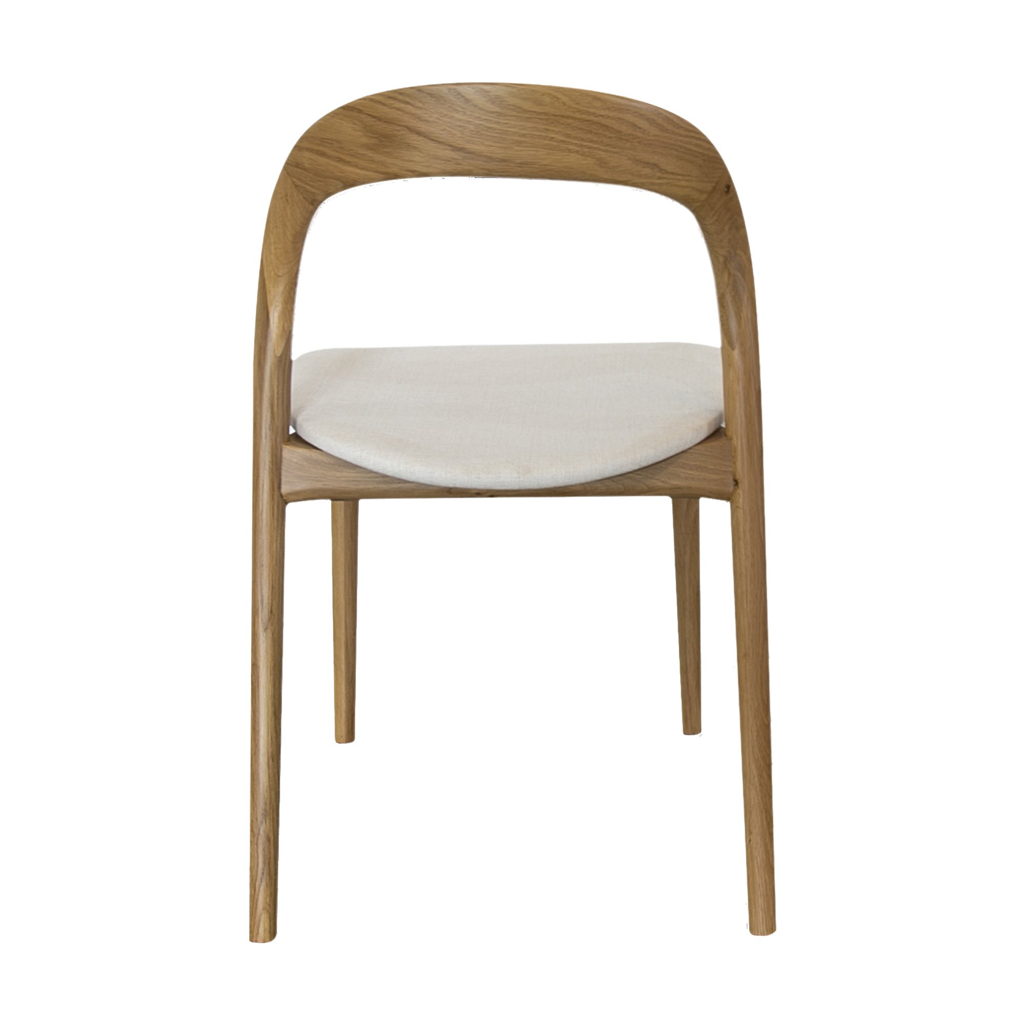 Silla de Comedor Bentwood con Estructura de Roble Natural y Tela Diego Cream - image 5