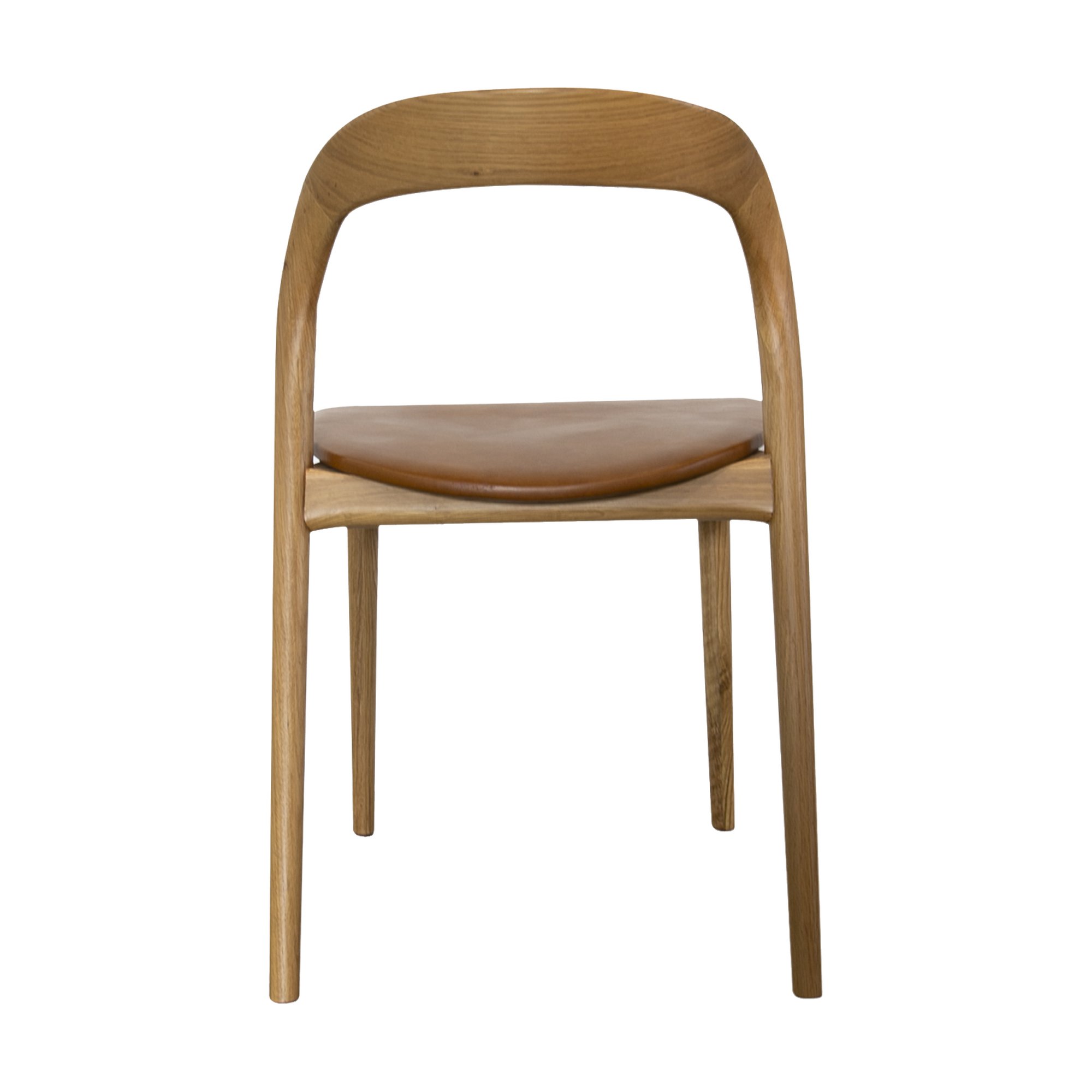 Bentwood Dining Chair with Natural Oak Frame and Oxford Spice Leather - image 5
