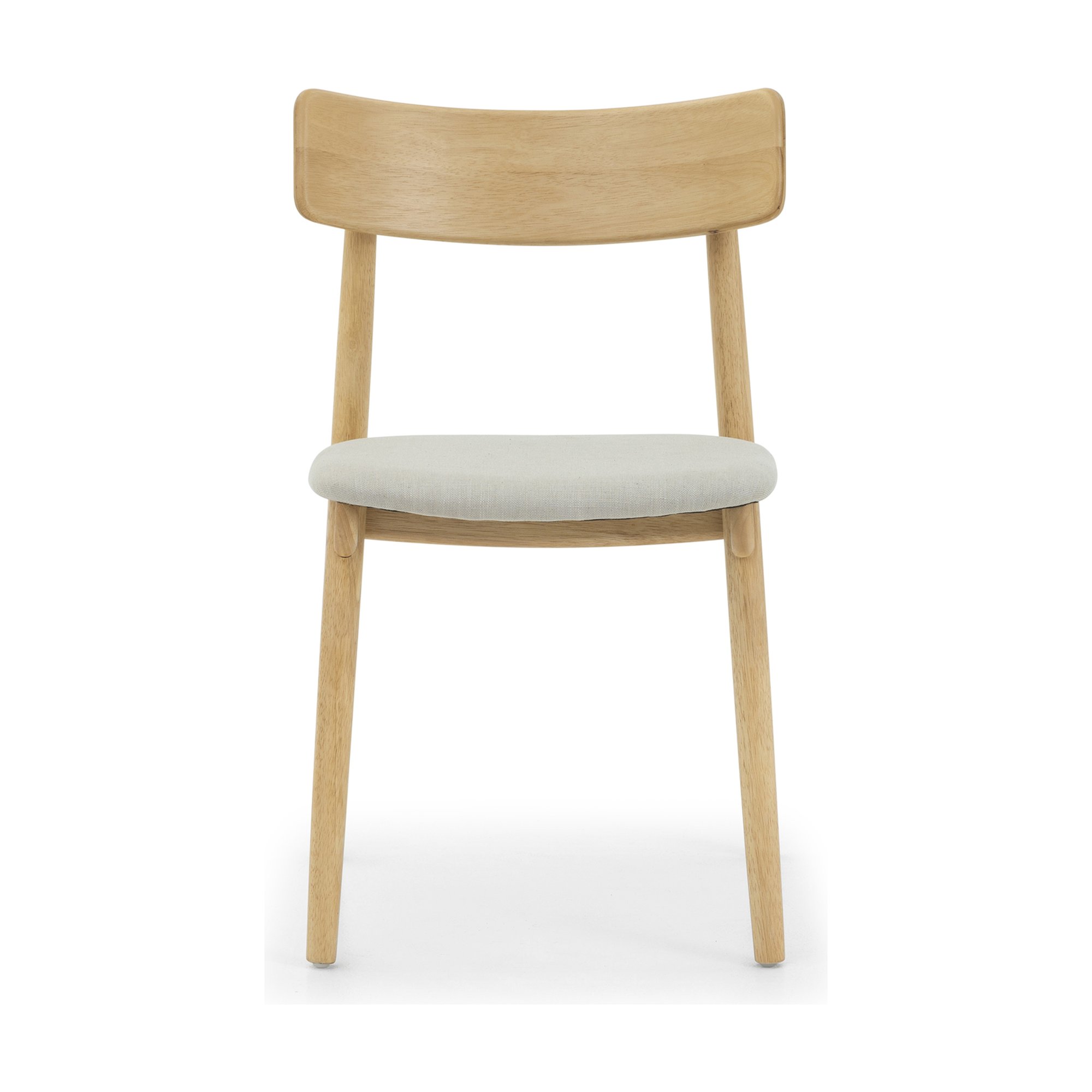 Silla de Comedor Connect con Estructura de Rubberwood Natural y Tela Diego Mineral - image 2