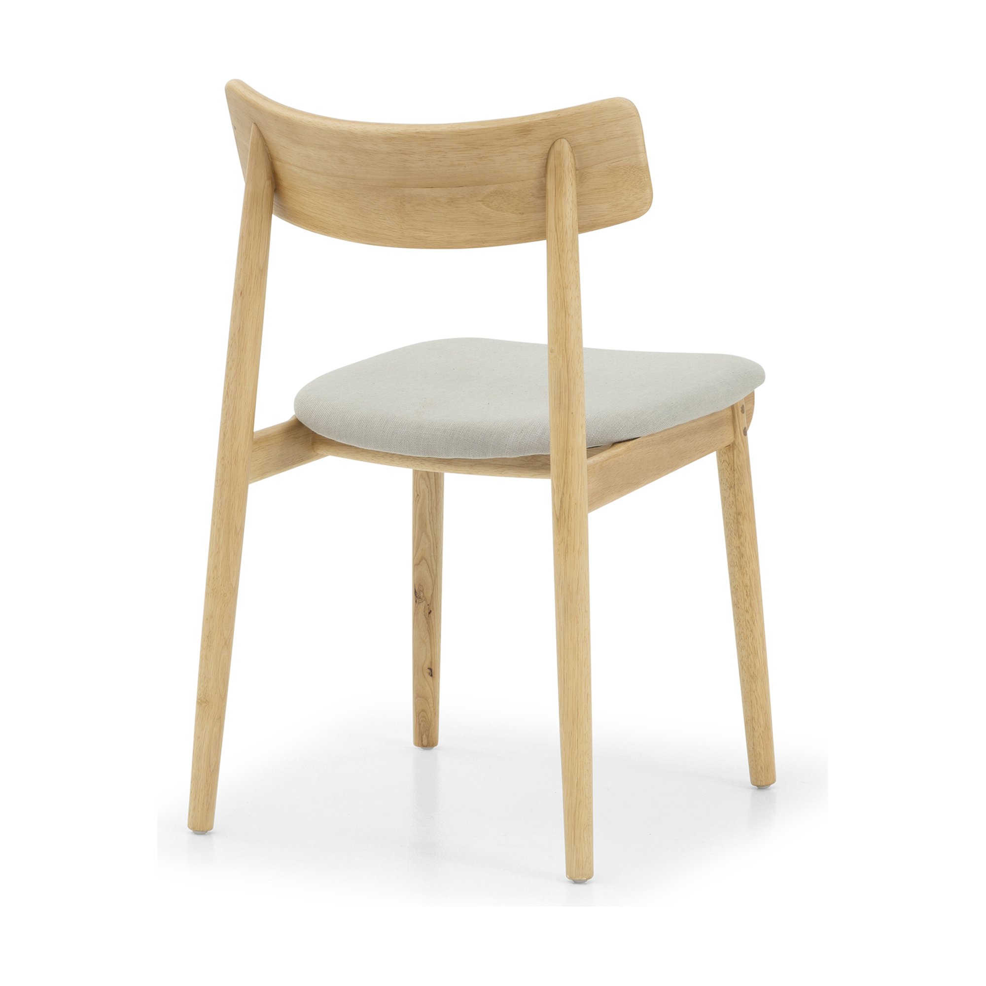 Silla de Comedor Connect con Estructura de Rubberwood Natural y Tela Diego Mineral - image 4