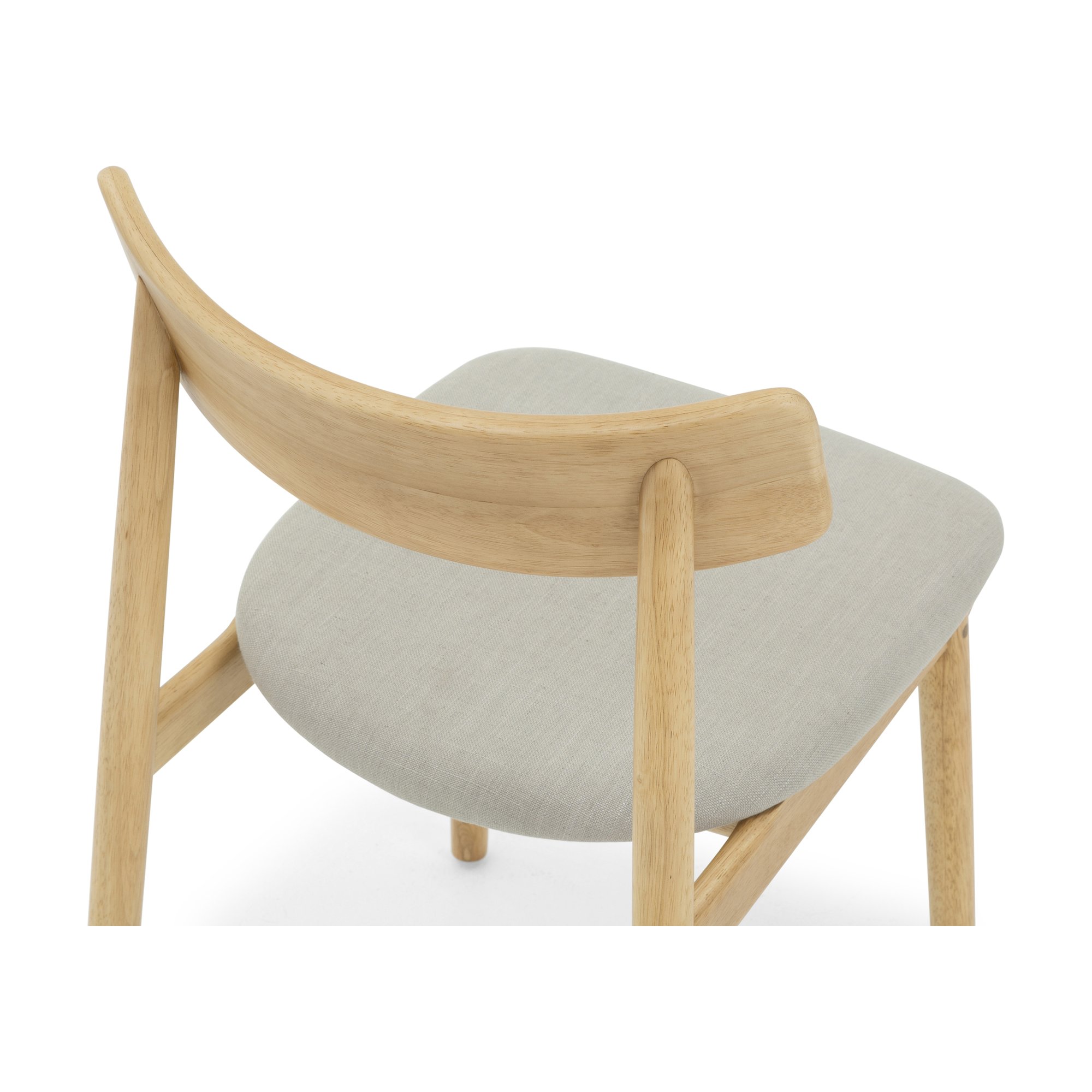 Silla de Comedor Connect con Estructura de Rubberwood Natural y Tela Diego Mineral - image 6