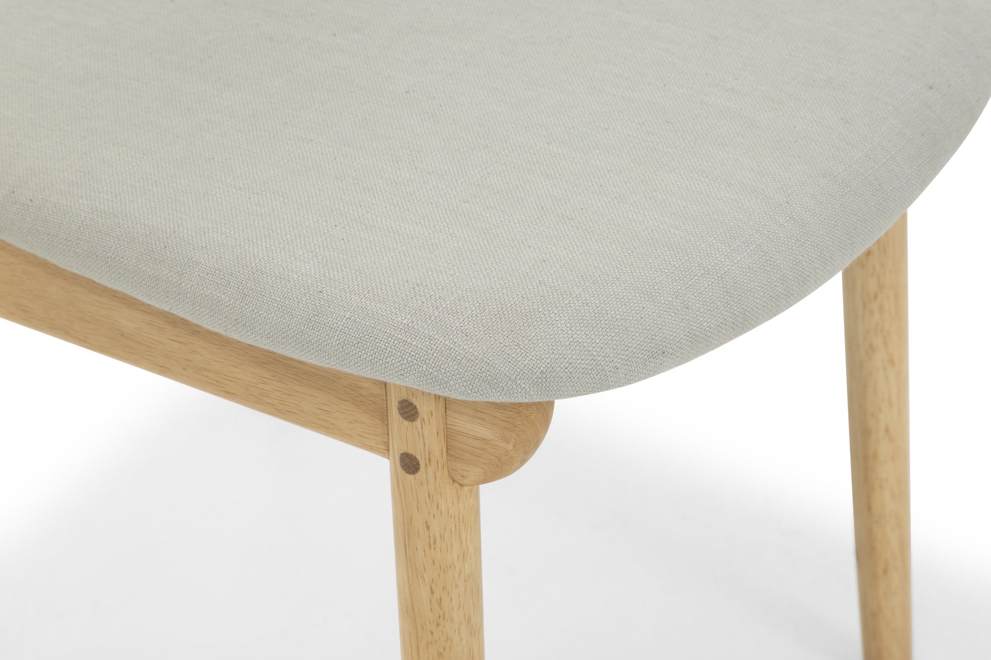 Silla de Comedor Connect con Estructura de Rubberwood Natural y Tela Diego Mineral - image 7
