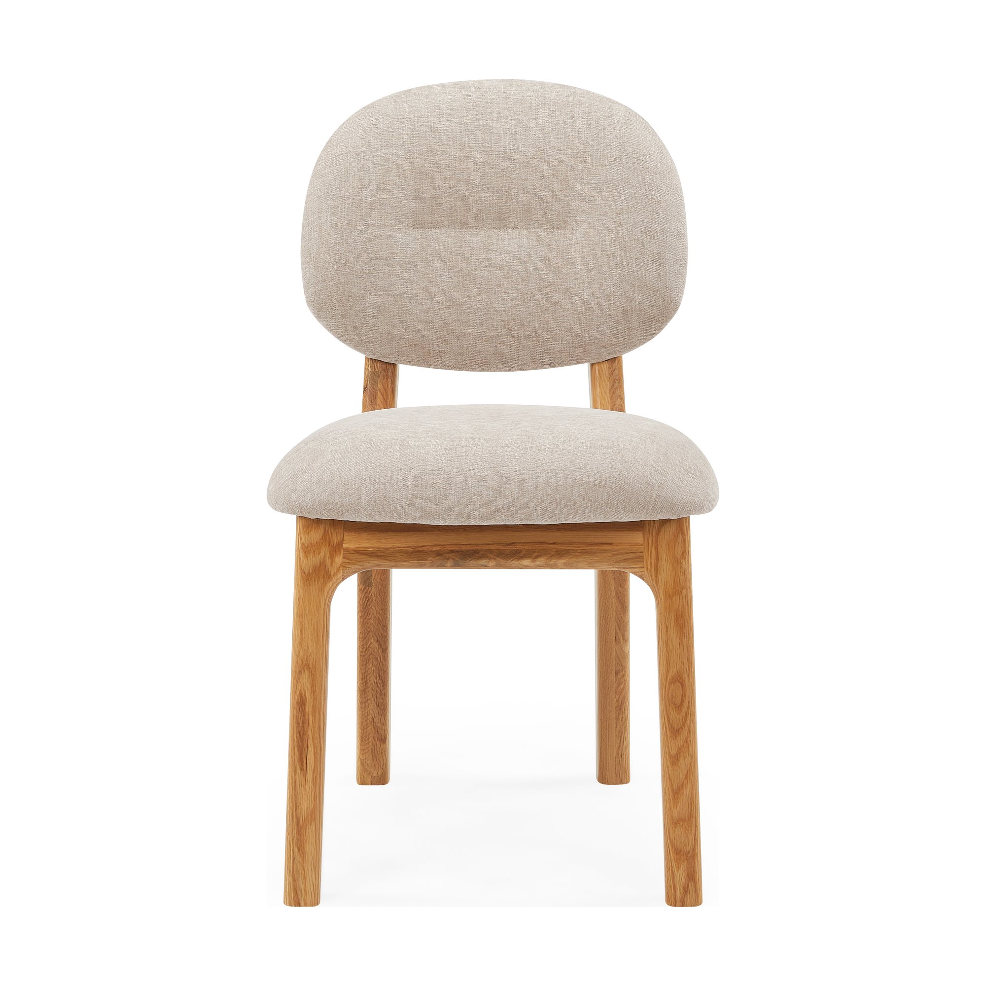 Silla de Comedor Klee con Estructura de Roble Natural y Tela Modern Sand - image 2