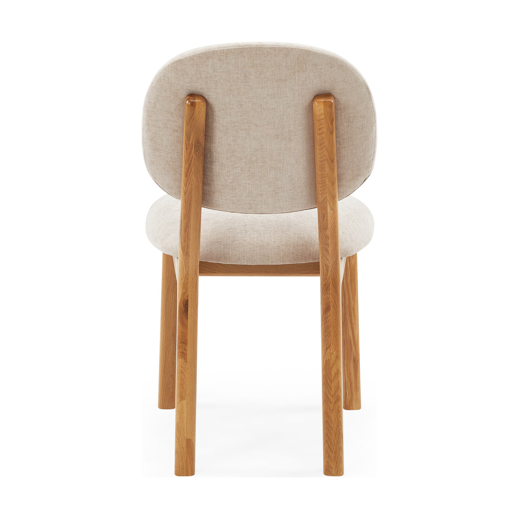 Silla de Comedor Klee con Estructura de Roble Natural y Tela Modern Sand - image 4