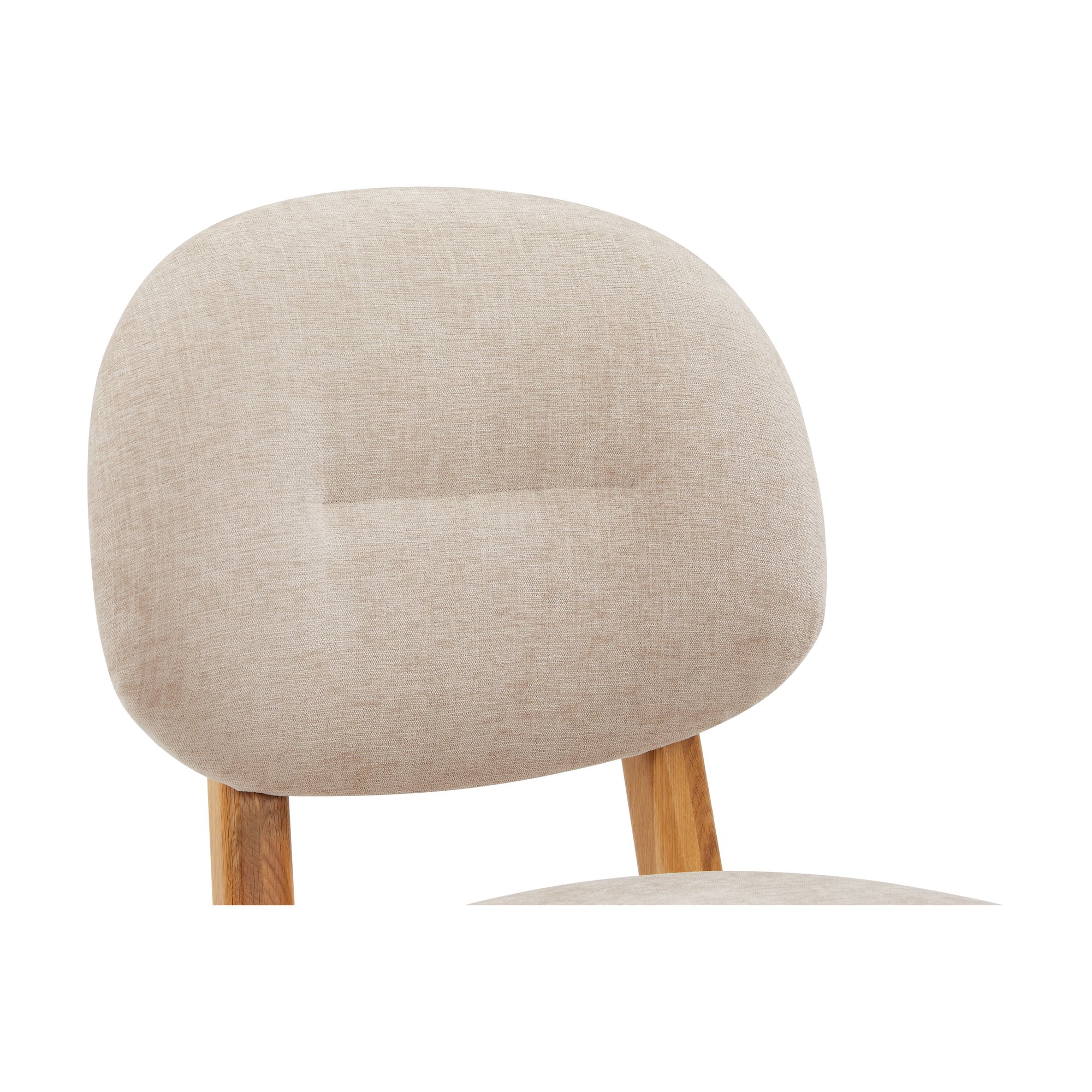 Silla de Comedor Klee con Estructura de Roble Natural y Tela Modern Sand - image 5